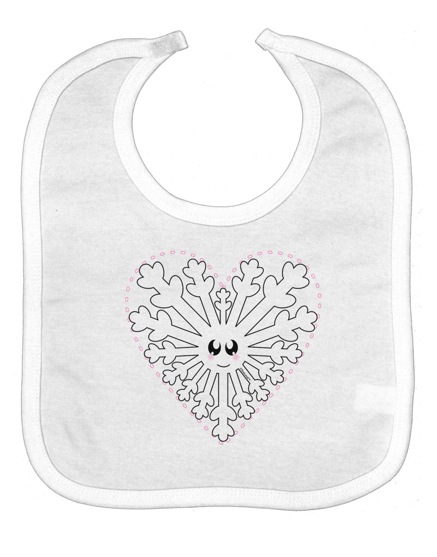 Heart Snowflake Christmas Baby Bib