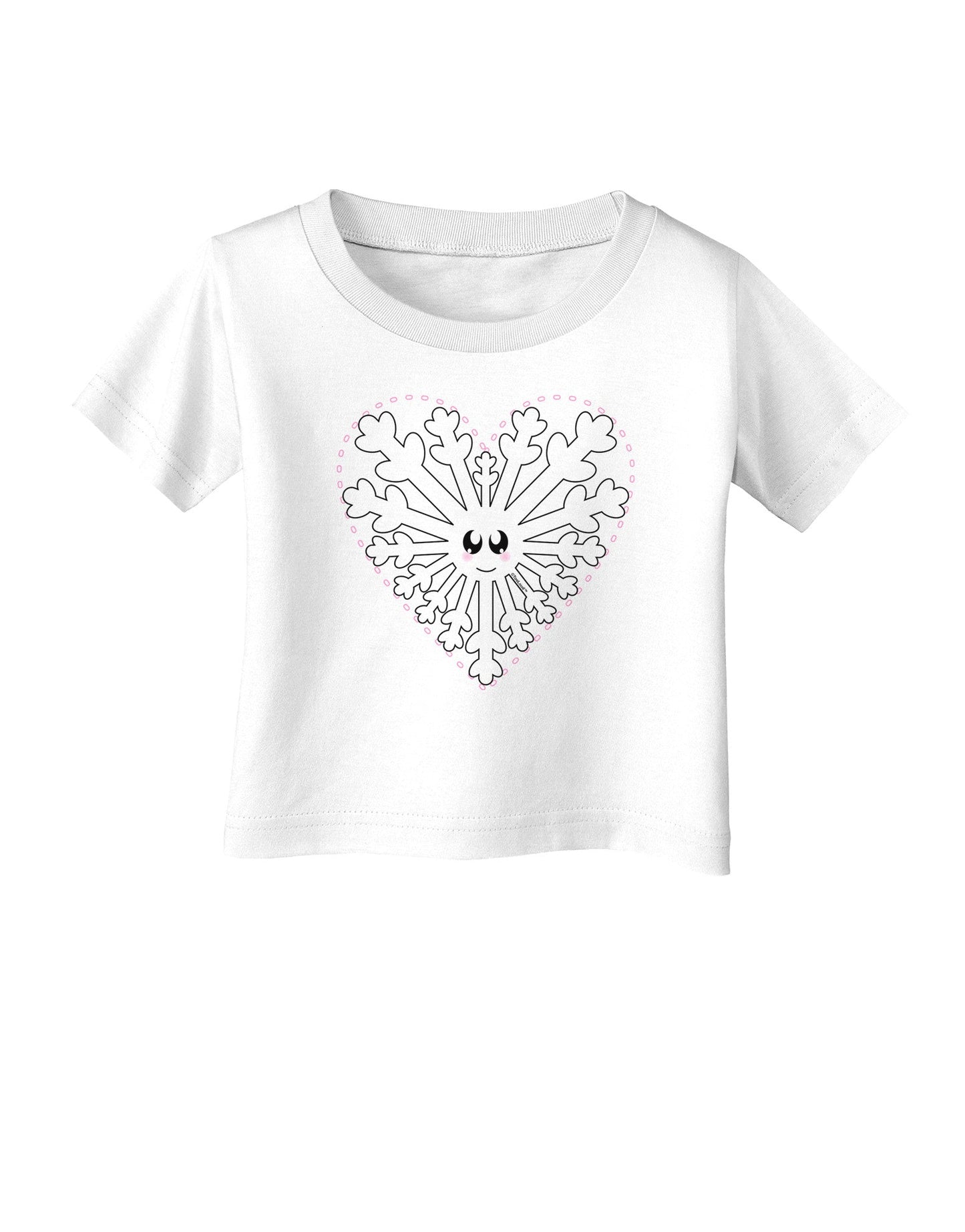 Heart Snowflake Christmas Infant T-Shirt-Infant T-Shirt-TooLoud-White-06-Months-Davson Sales
