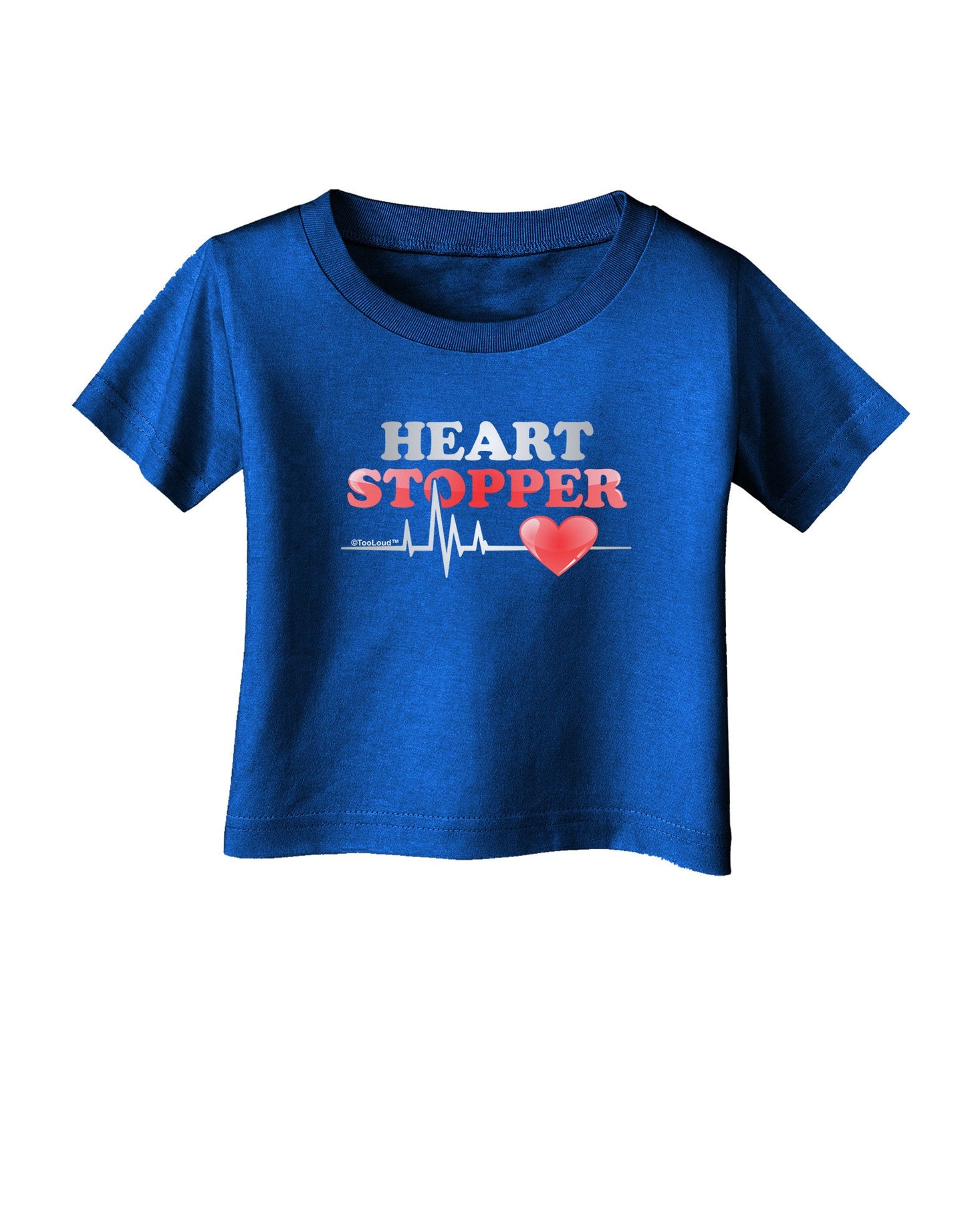 Heart Stopper Infant T-Shirt Dark-Infant T-Shirt-TooLoud-Royal-Blue-06-Months-Davson Sales