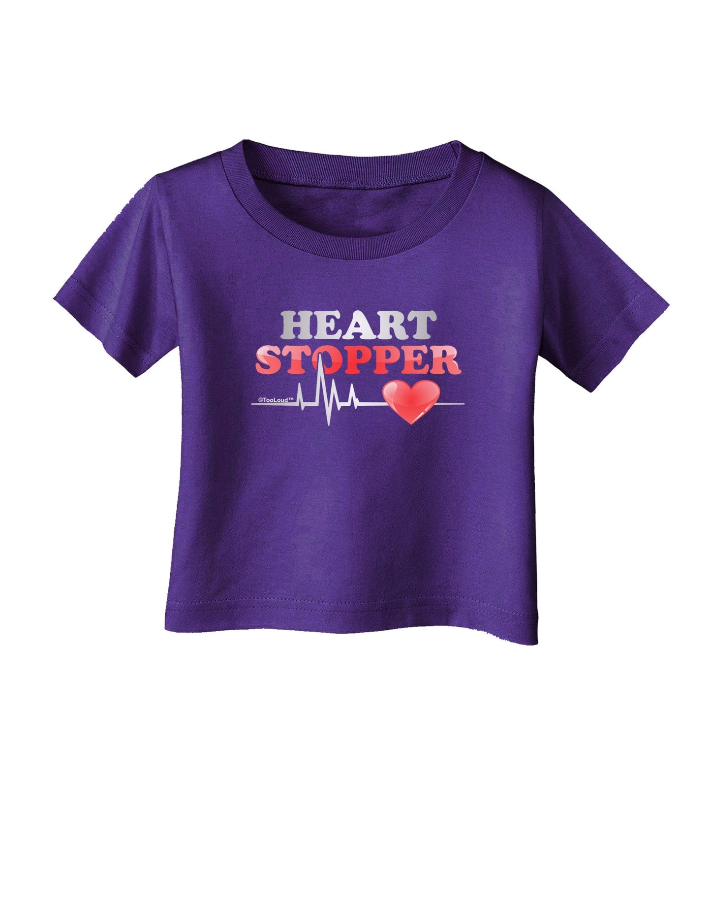 Heart Stopper Infant T-Shirt Dark-Infant T-Shirt-TooLoud-Purple-06-Months-Davson Sales