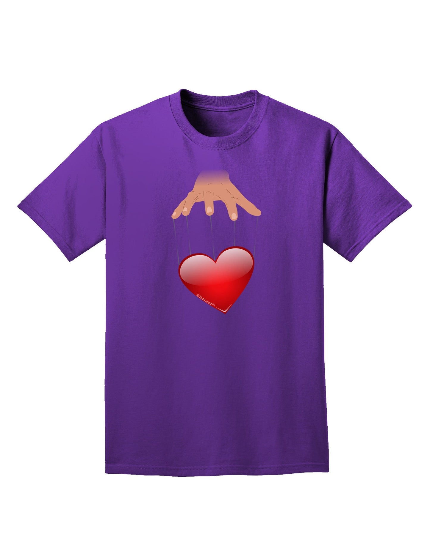 Heart on Puppet Strings Adult Dark T-Shirt-Mens T-Shirt-TooLoud-Purple-Small-Davson Sales