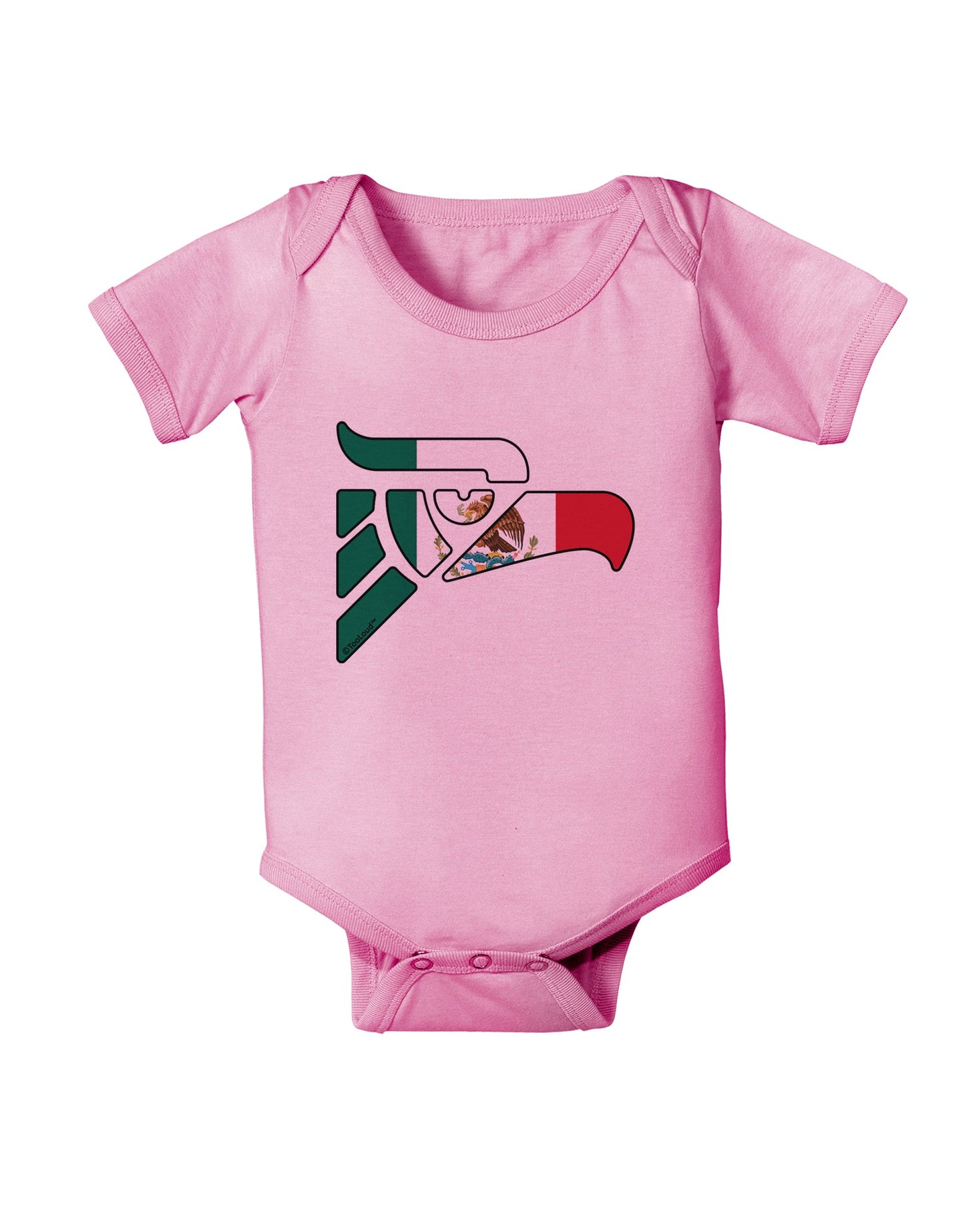 Hecho en Mexico Eagle Symbol - Mexican Flag Baby Romper Bodysuit by TooLoud-Baby Romper-TooLoud-Light-Pink-06-Months-Davson Sales