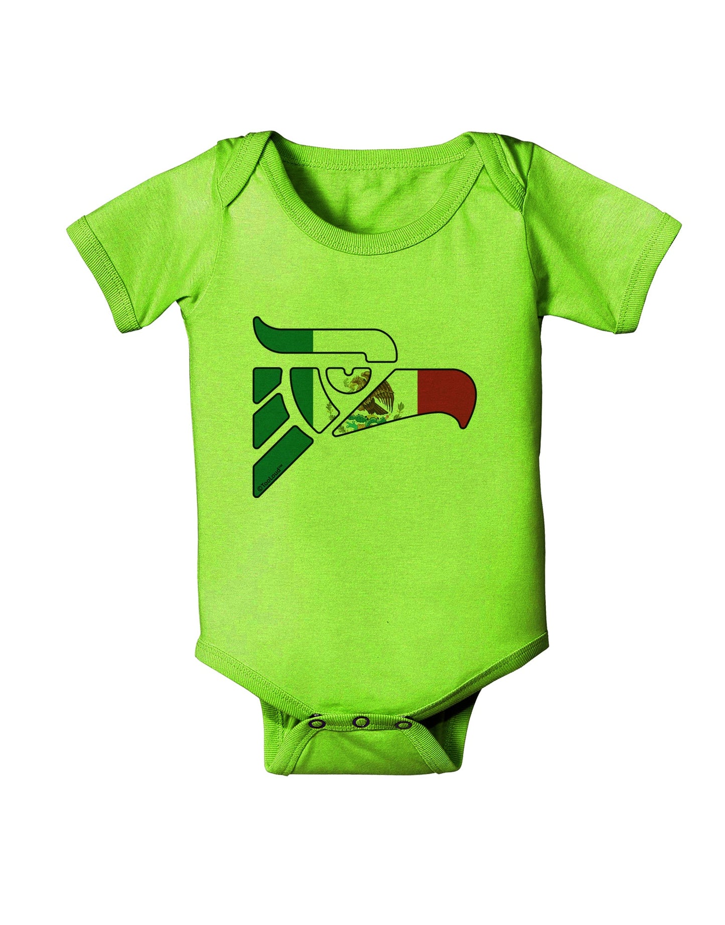 Hecho en Mexico Eagle Symbol - Mexican Flag Baby Romper Bodysuit by TooLoud-Baby Romper-TooLoud-Lime-Green-06-Months-Davson Sales