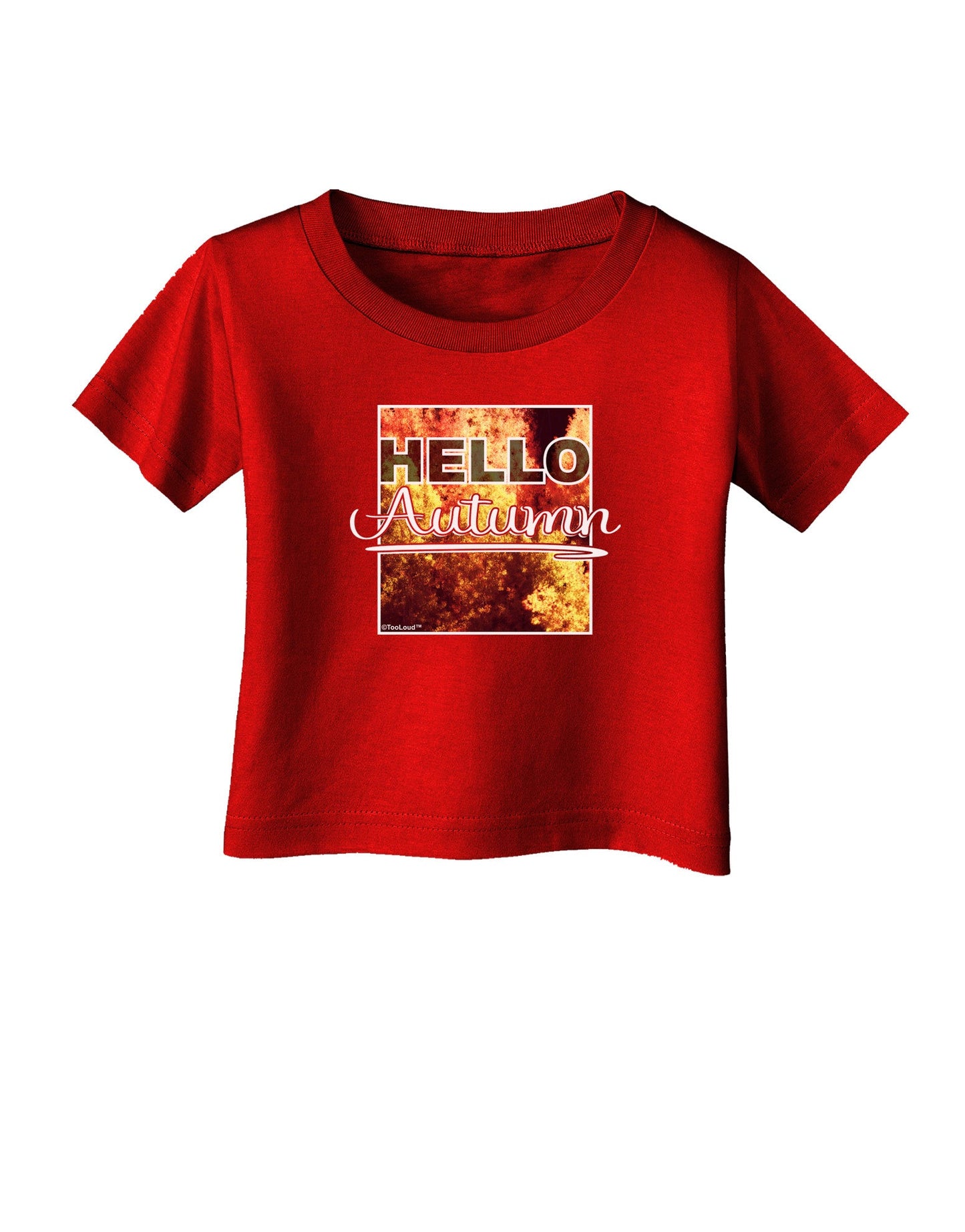 Hello Autumn Infant T-Shirt Dark-Infant T-Shirt-TooLoud-Red-06-Months-Davson Sales