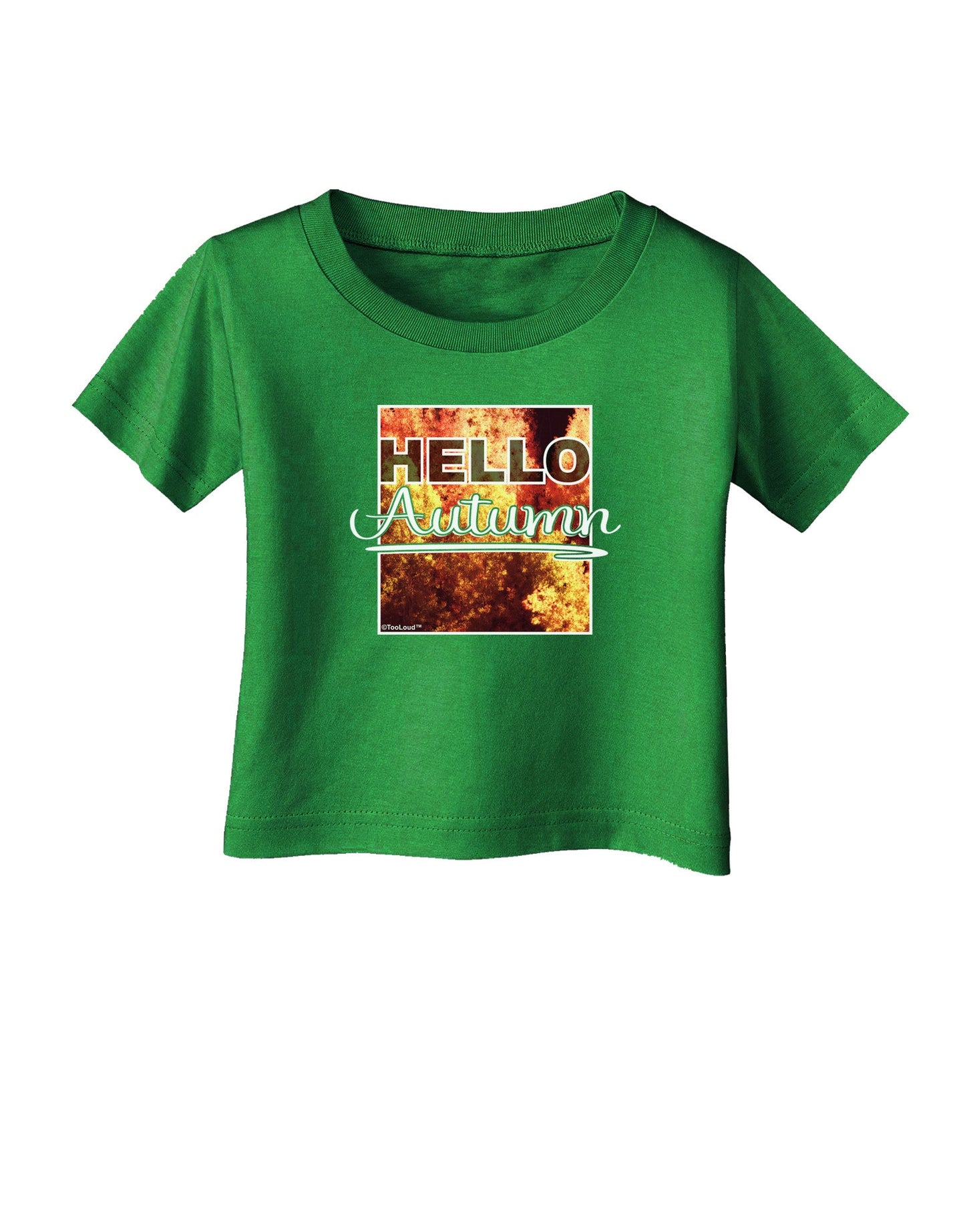 Hello Autumn Infant T-Shirt Dark-Infant T-Shirt-TooLoud-Clover-Green-06-Months-Davson Sales