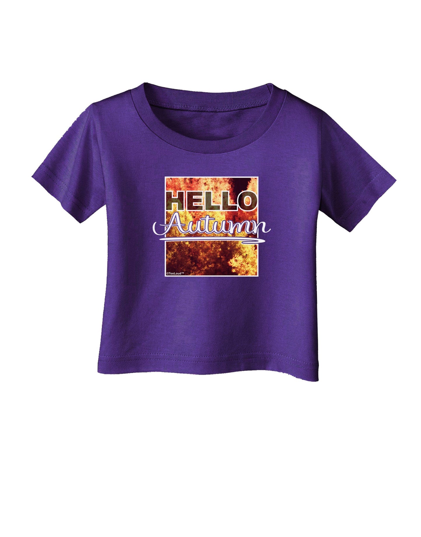 Hello Autumn Infant T-Shirt Dark-Infant T-Shirt-TooLoud-Purple-06-Months-Davson Sales