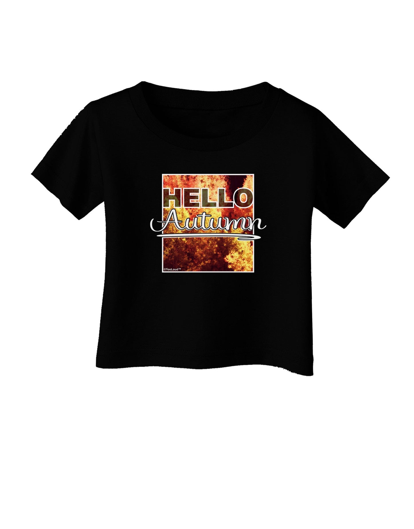 Hello Autumn Infant T-Shirt Dark-Infant T-Shirt-TooLoud-Black-06-Months-Davson Sales