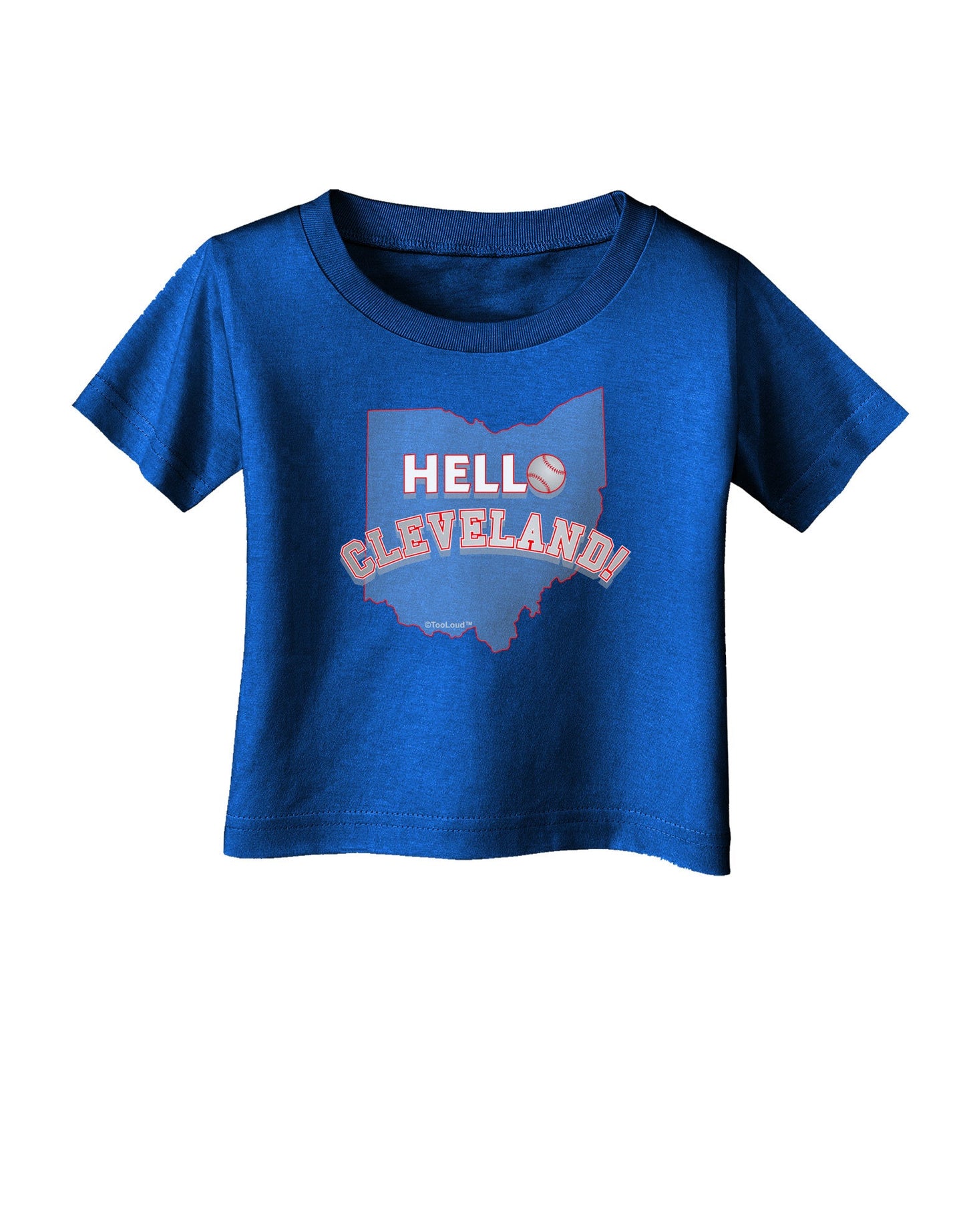 Hello Cleveland Infant T-Shirt Dark-Infant T-Shirt-TooLoud-Royal-Blue-06-Months-Davson Sales
