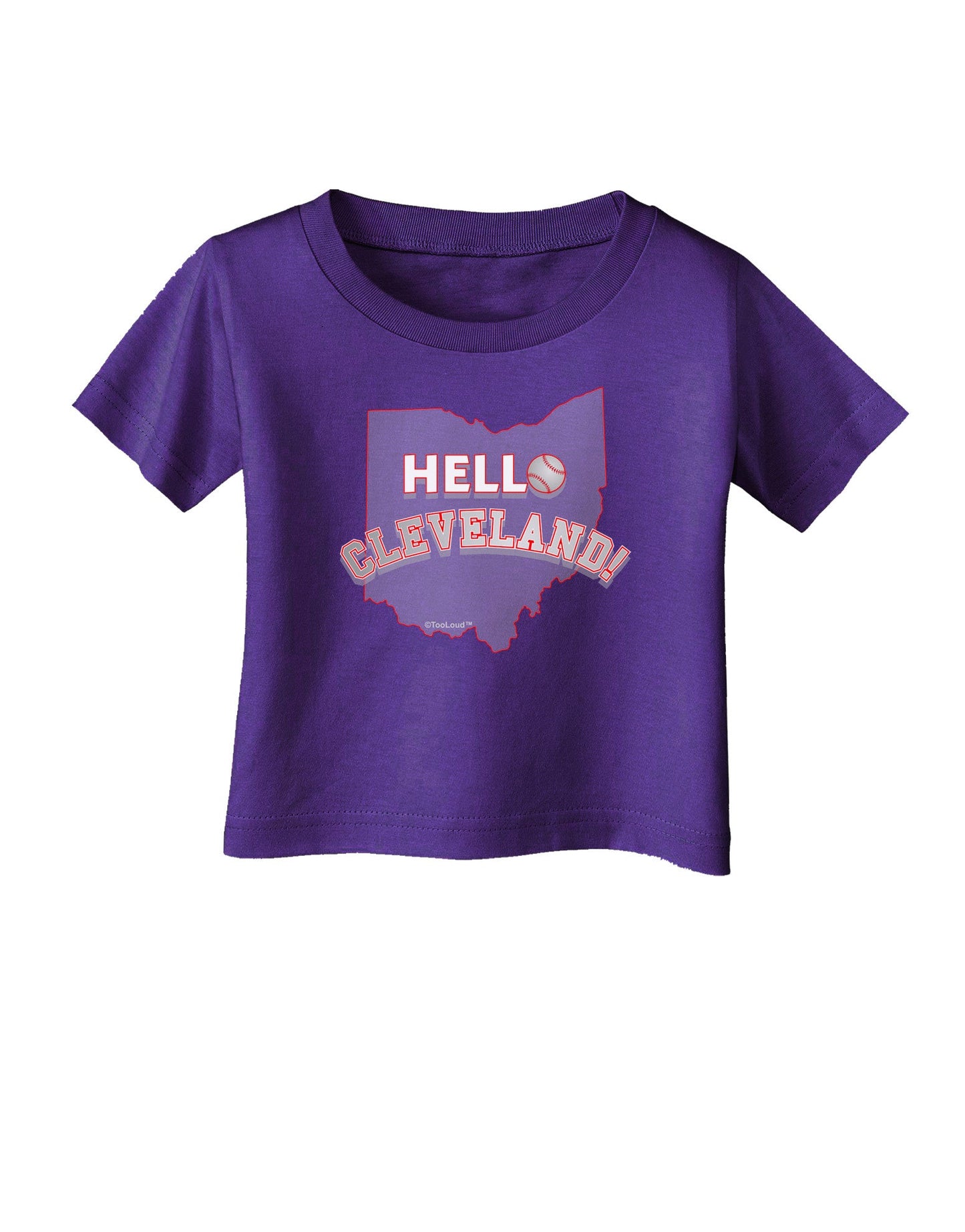 Hello Cleveland Infant T-Shirt Dark-Infant T-Shirt-TooLoud-Purple-06-Months-Davson Sales