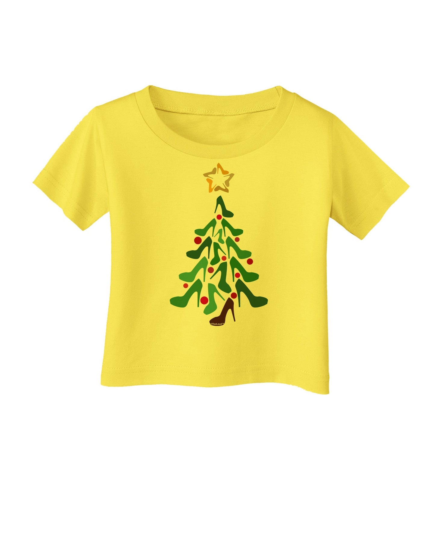 High Heels Shoes Christmas Tree Infant T-Shirt-Infant T-Shirt-TooLoud-Yellow-06-Months-Davson Sales