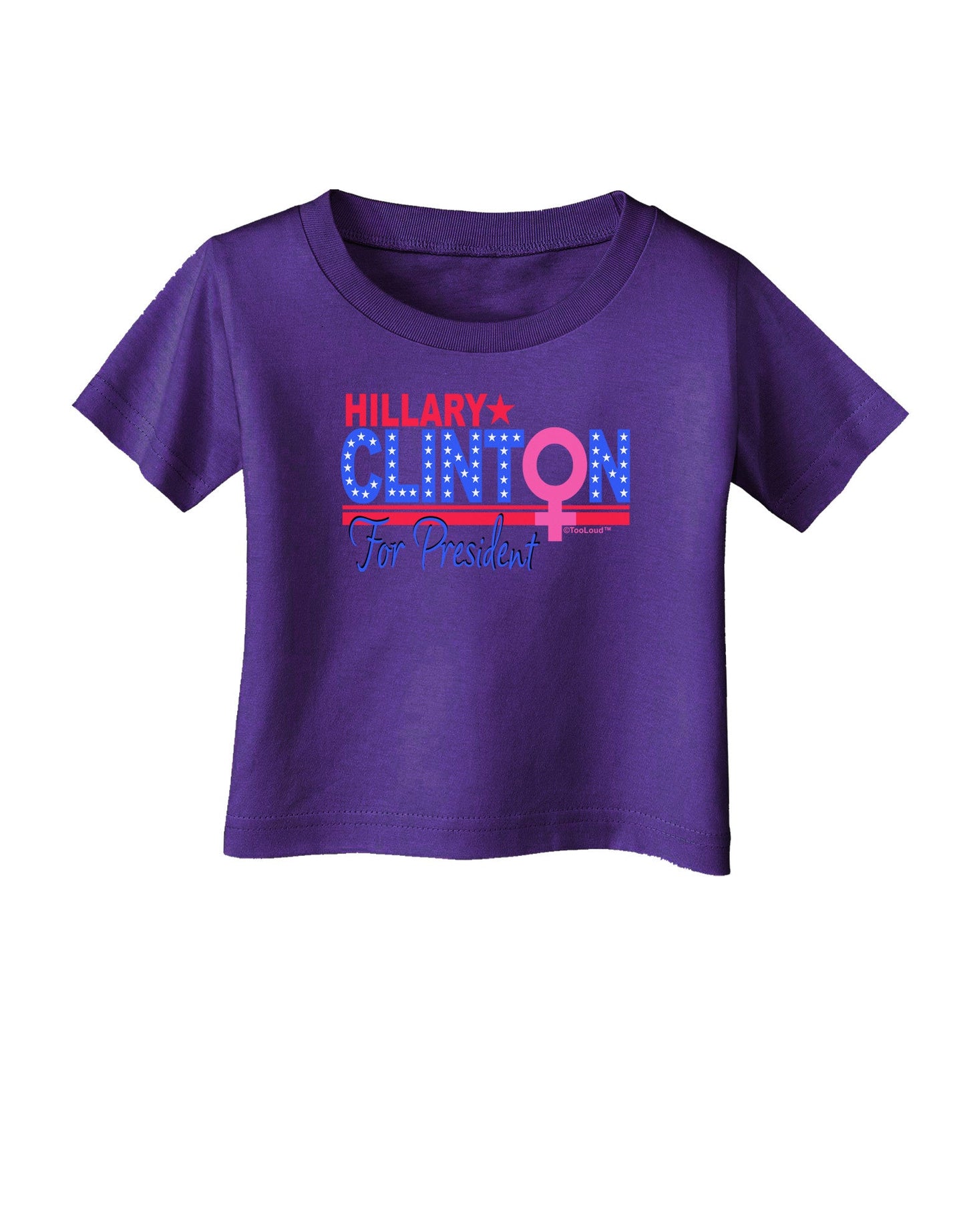 Hillary Female Symbol Infant T-Shirt Dark-Infant T-Shirt-TooLoud-Purple-06-Months-Davson Sales
