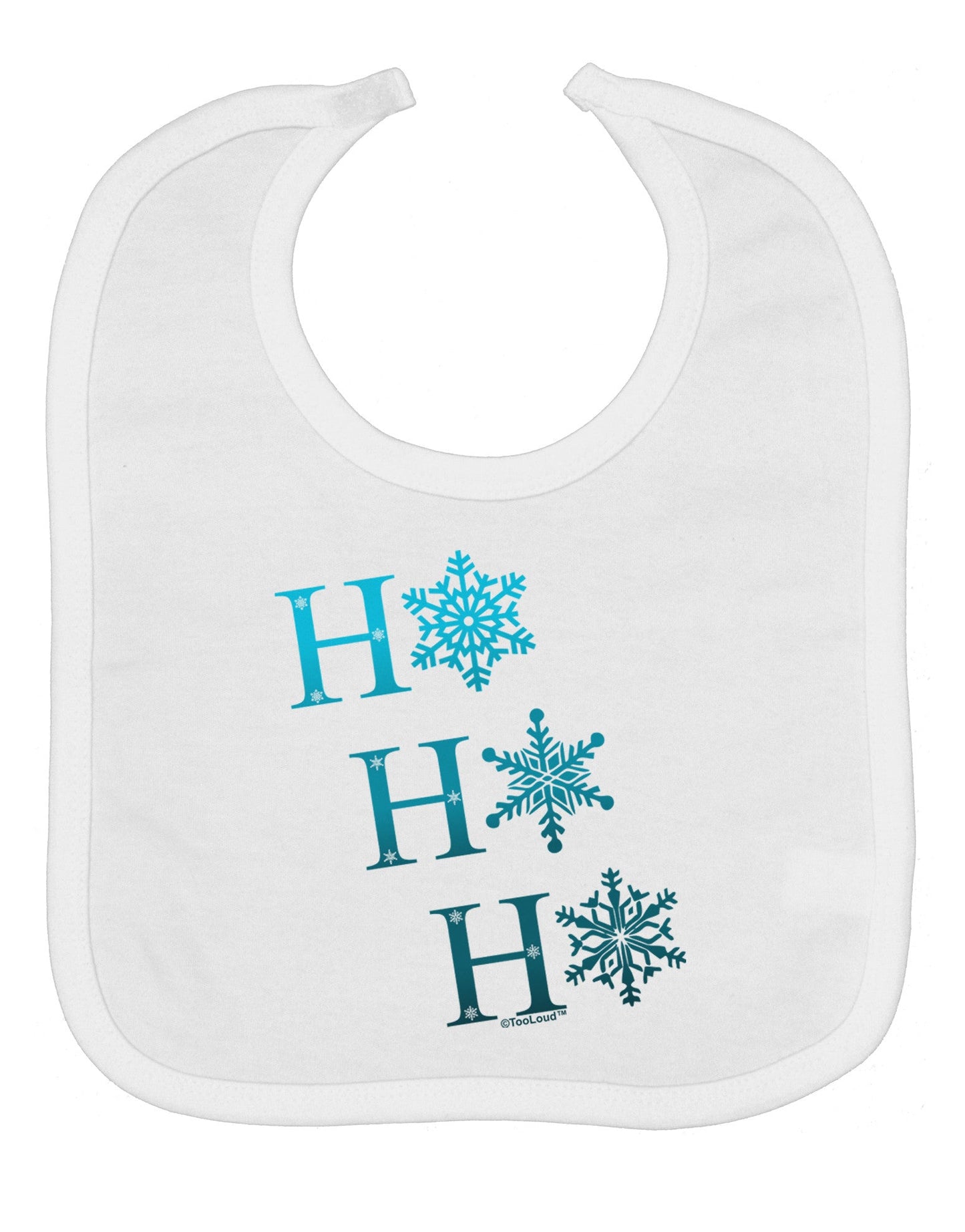 Ho Ho Ho Snowflakes Baby Bib