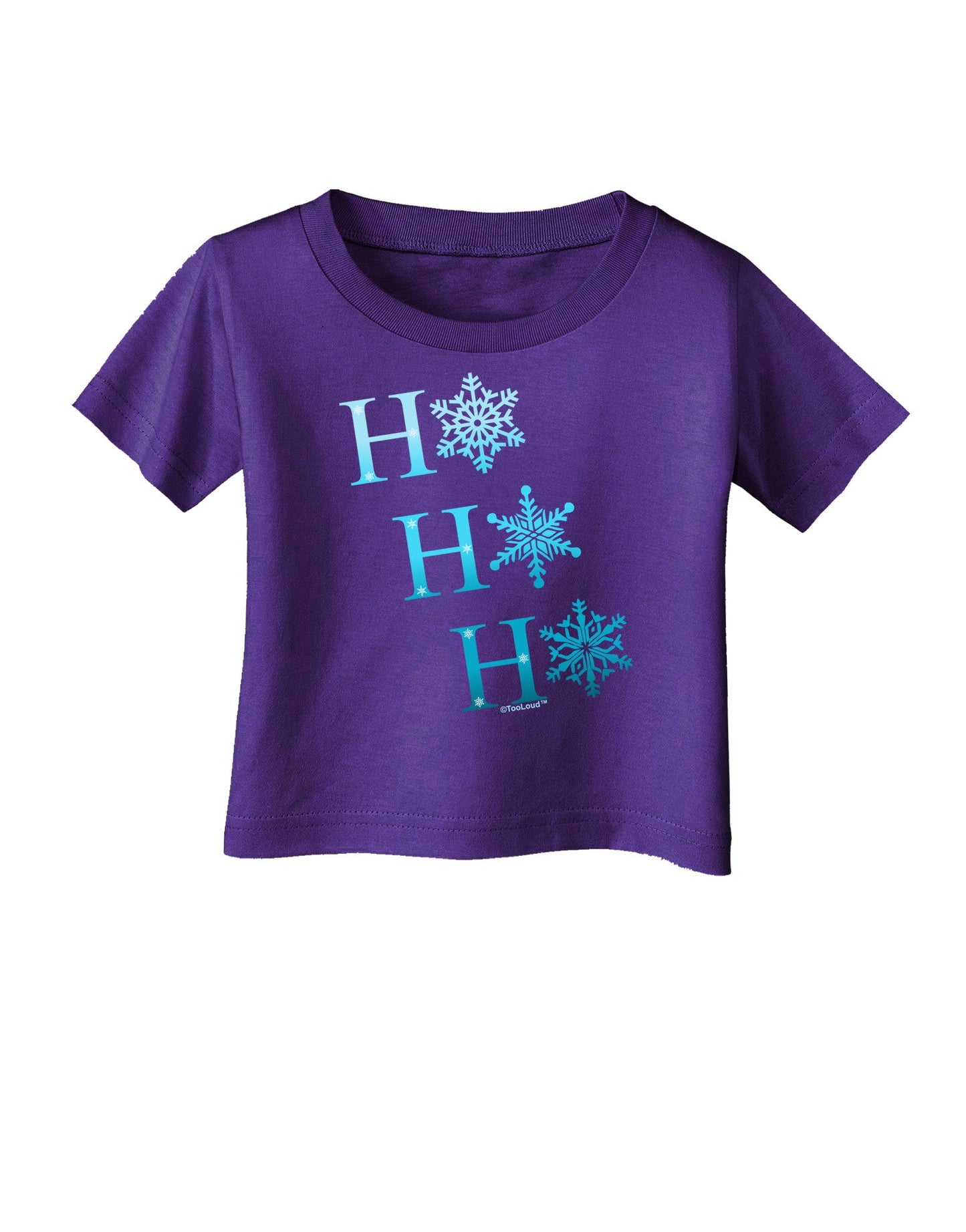 Ho Ho Ho Snowflakes Infant T-Shirt Dark-Infant T-Shirt-TooLoud-Purple-06-Months-Davson Sales