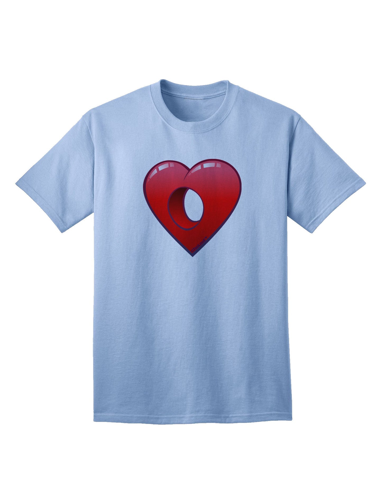 Hole Heartedly Broken Heart Adult T-Shirt-Mens T-Shirt-TooLoud-Light-Blue-Small-Davson Sales