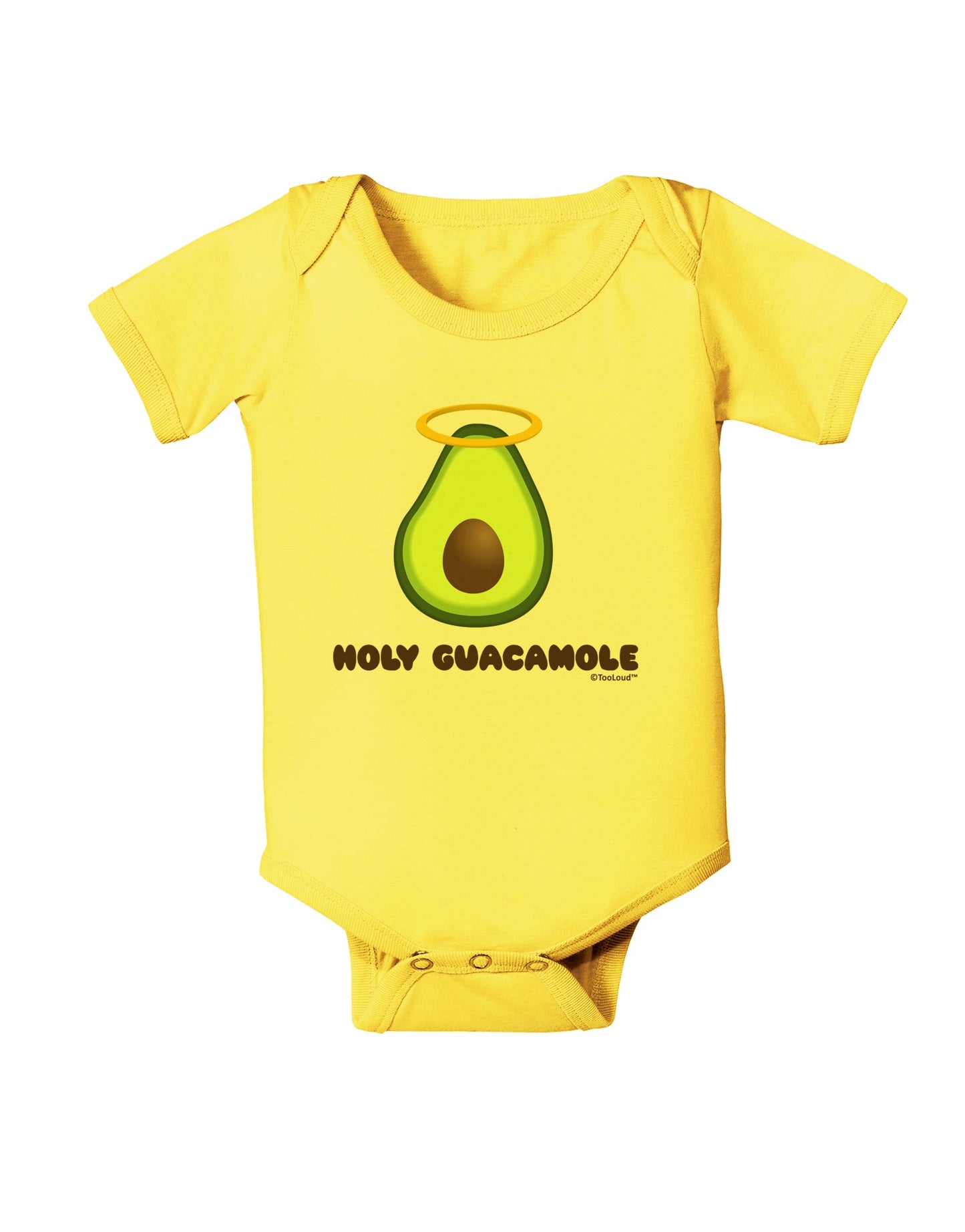 Holy Guacamole Design Baby Romper Bodysuit by TooLoud-Baby Romper-TooLoud-Yellow-06-Months-Davson Sales