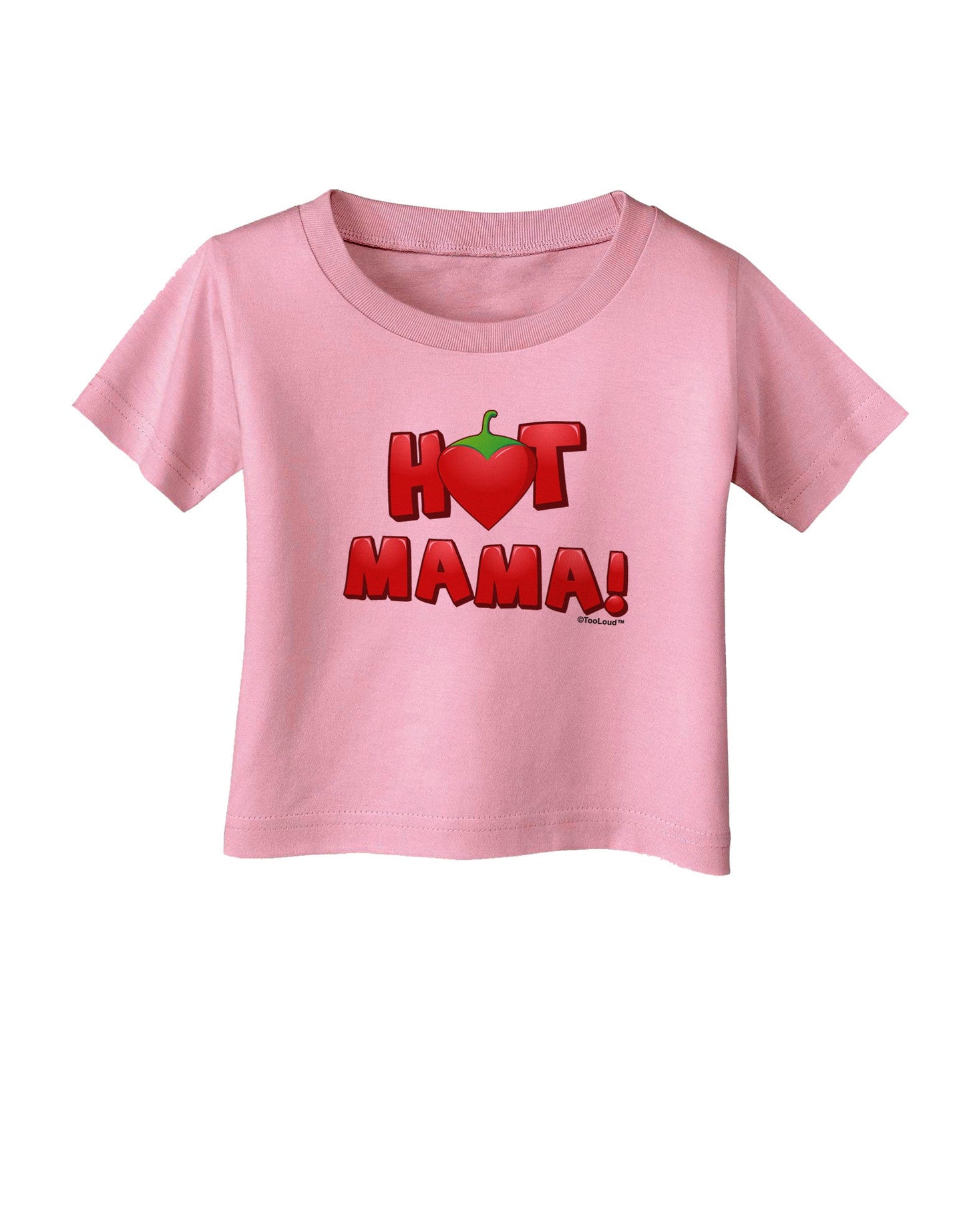 Hot Mama Chili Heart Infant T-Shirt-Infant T-Shirt-TooLoud-Candy-Pink-06-Months-Davson Sales