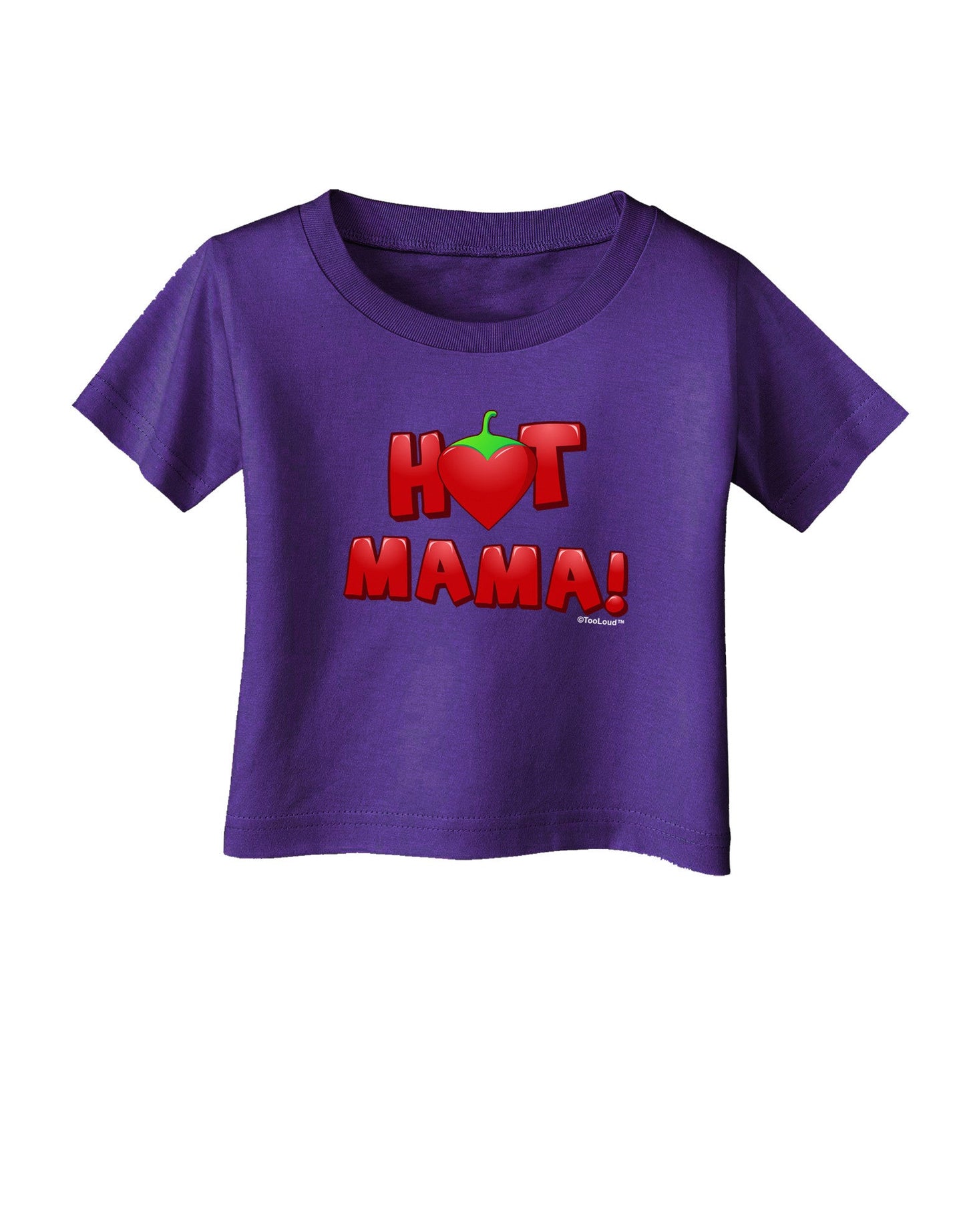 Hot Mama Chili Heart Infant T-Shirt Dark-Infant T-Shirt-TooLoud-Purple-06-Months-Davson Sales