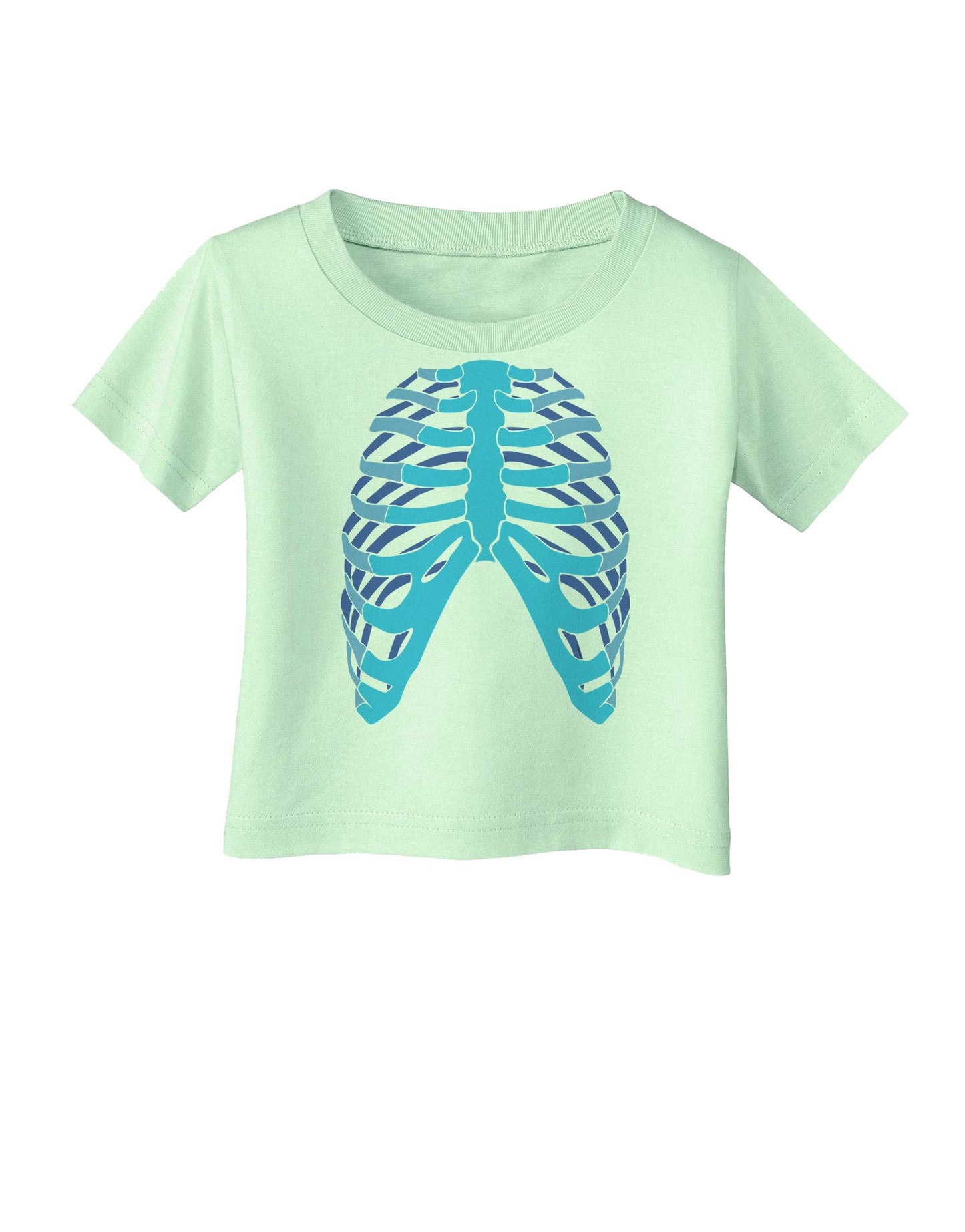 Human Blue Skeleton Bones Ribcage Infant T-Shirt-Infant T-Shirt-TooLoud-Light-Green-06-Months-Davson Sales
