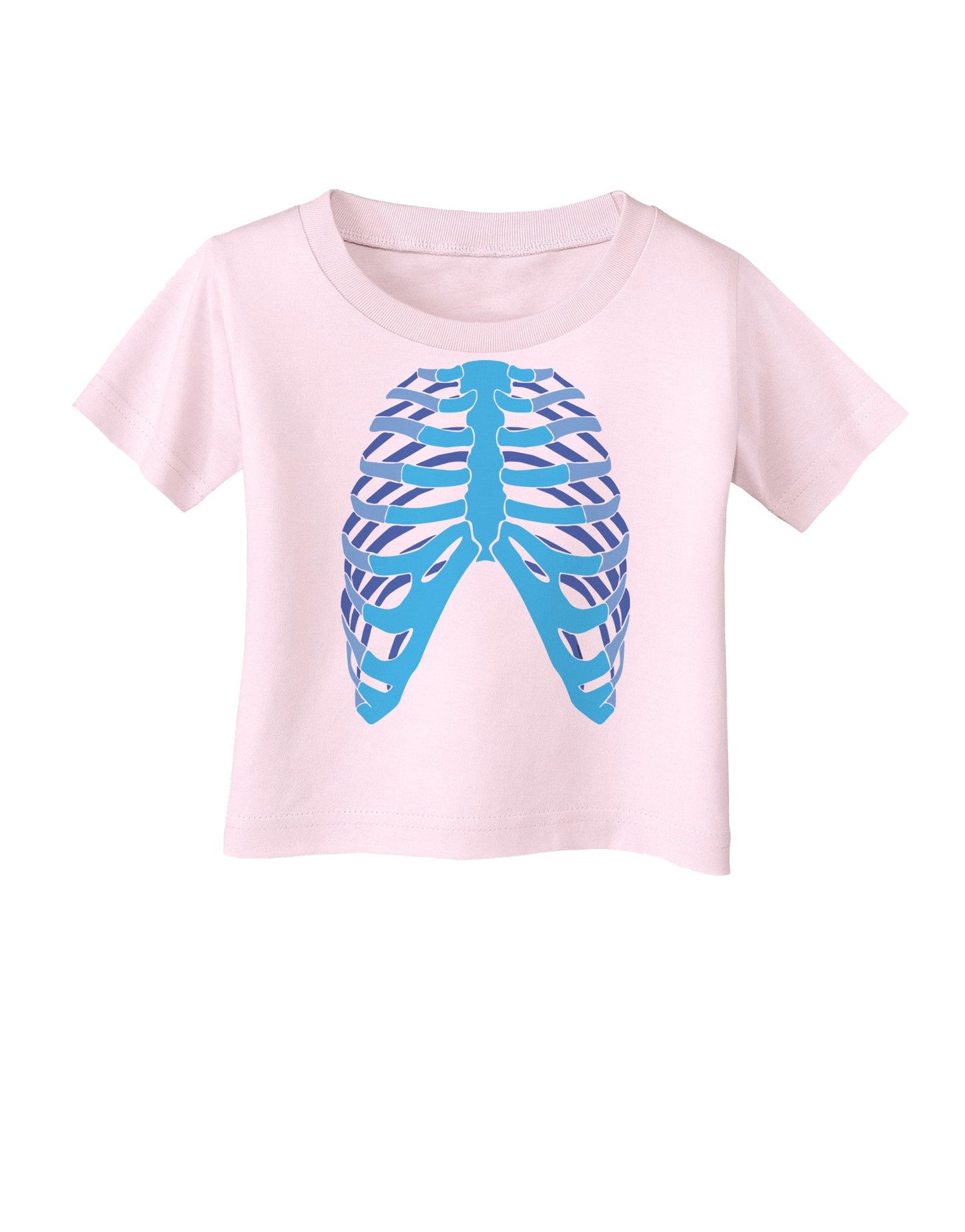 Human Blue Skeleton Bones Ribcage Infant T-Shirt-Infant T-Shirt-TooLoud-Light-Pink-06-Months-Davson Sales