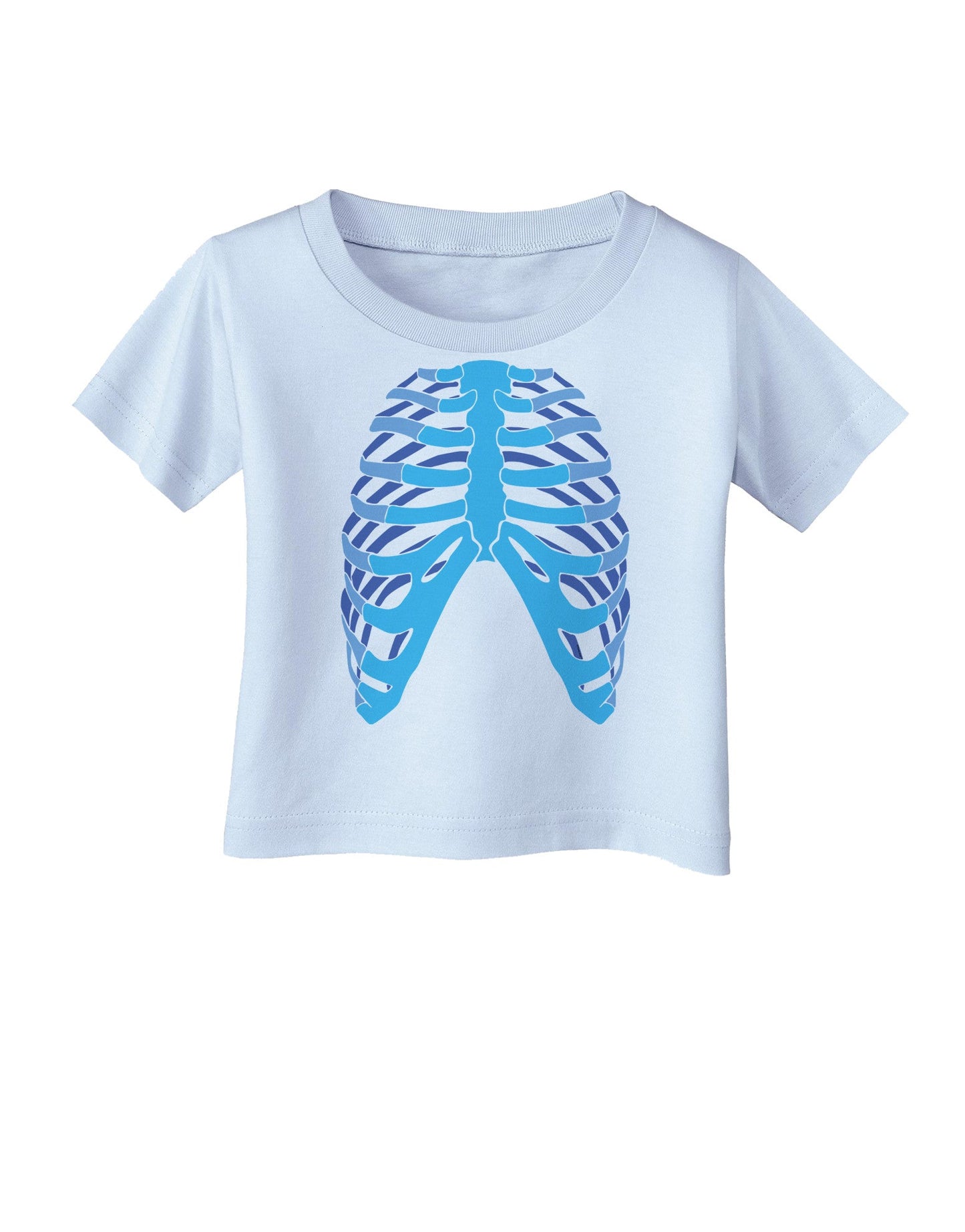 Human Blue Skeleton Bones Ribcage Infant T-Shirt-Infant T-Shirt-TooLoud-Light-Blue-06-Months-Davson Sales