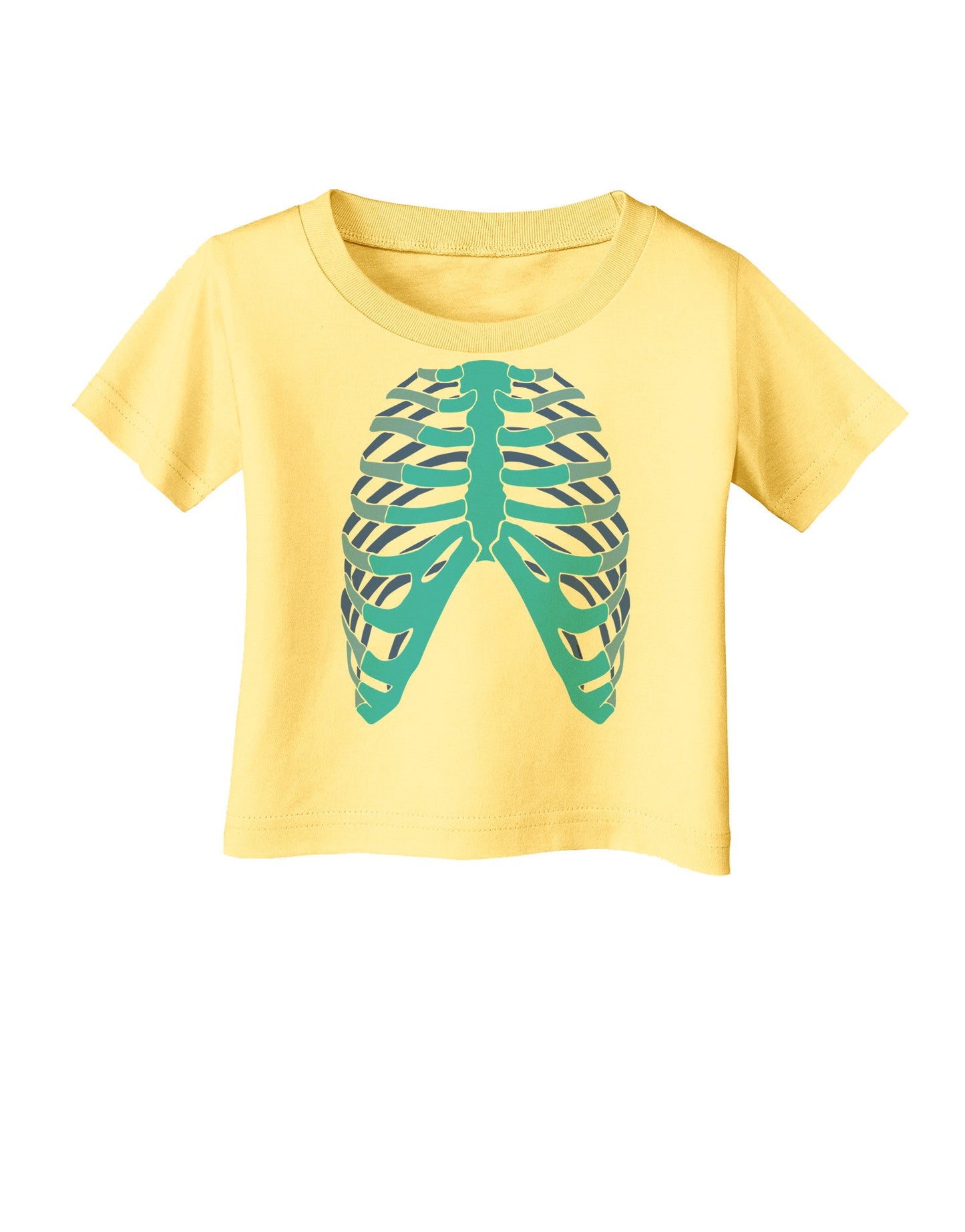 Human Blue Skeleton Bones Ribcage Infant T-Shirt-Infant T-Shirt-TooLoud-Daffodil-Yellow-06-Months-Davson Sales