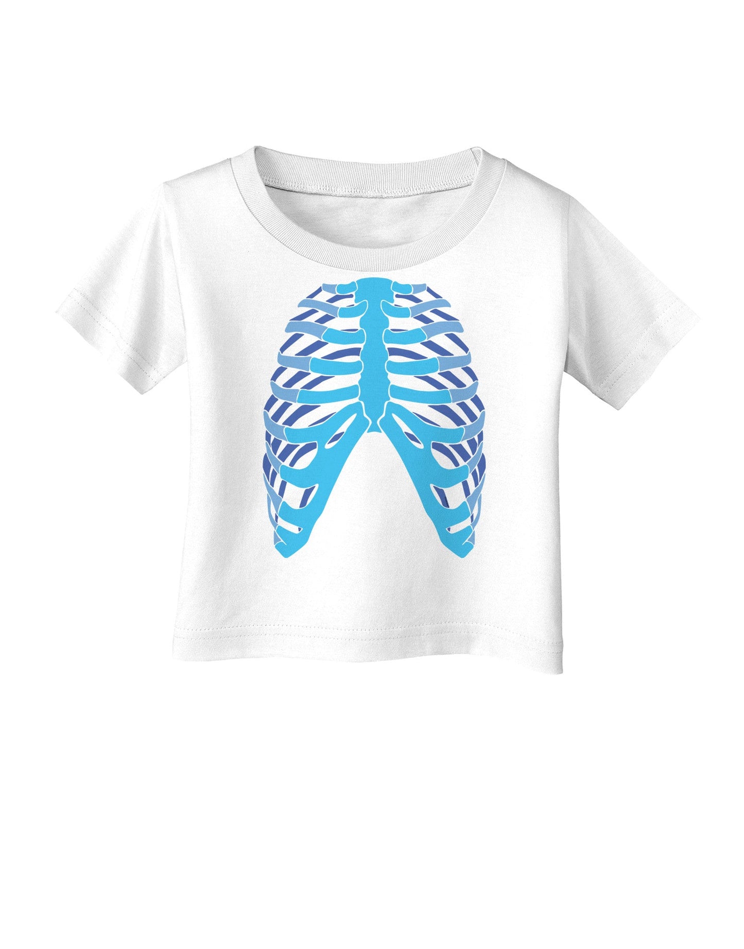Human Blue Skeleton Bones Ribcage Infant T-Shirt-Infant T-Shirt-TooLoud-White-06-Months-Davson Sales