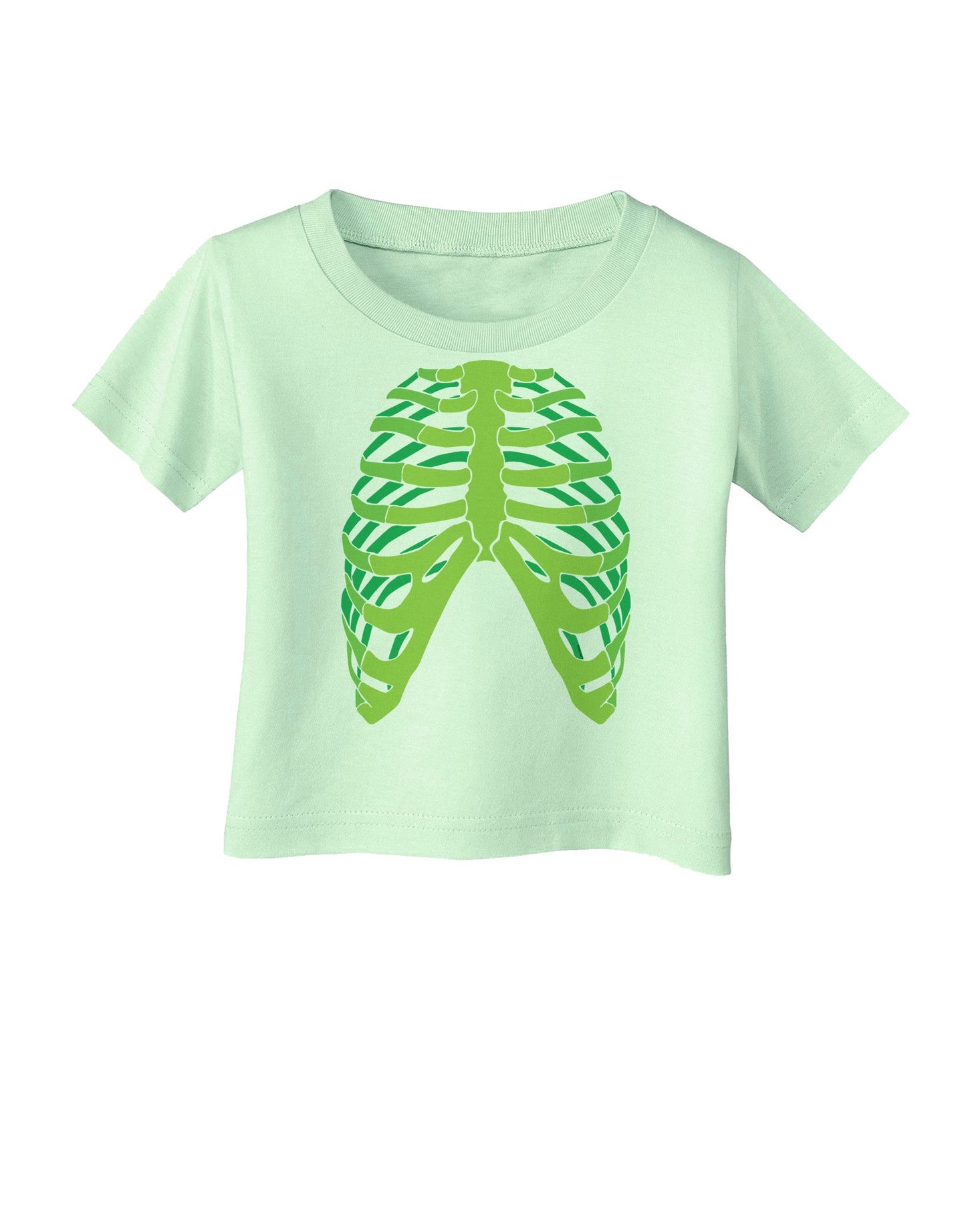 Human Green Skeleton Bones Ribcage Infant T-Shirt-Infant T-Shirt-TooLoud-Light-Green-06-Months-Davson Sales