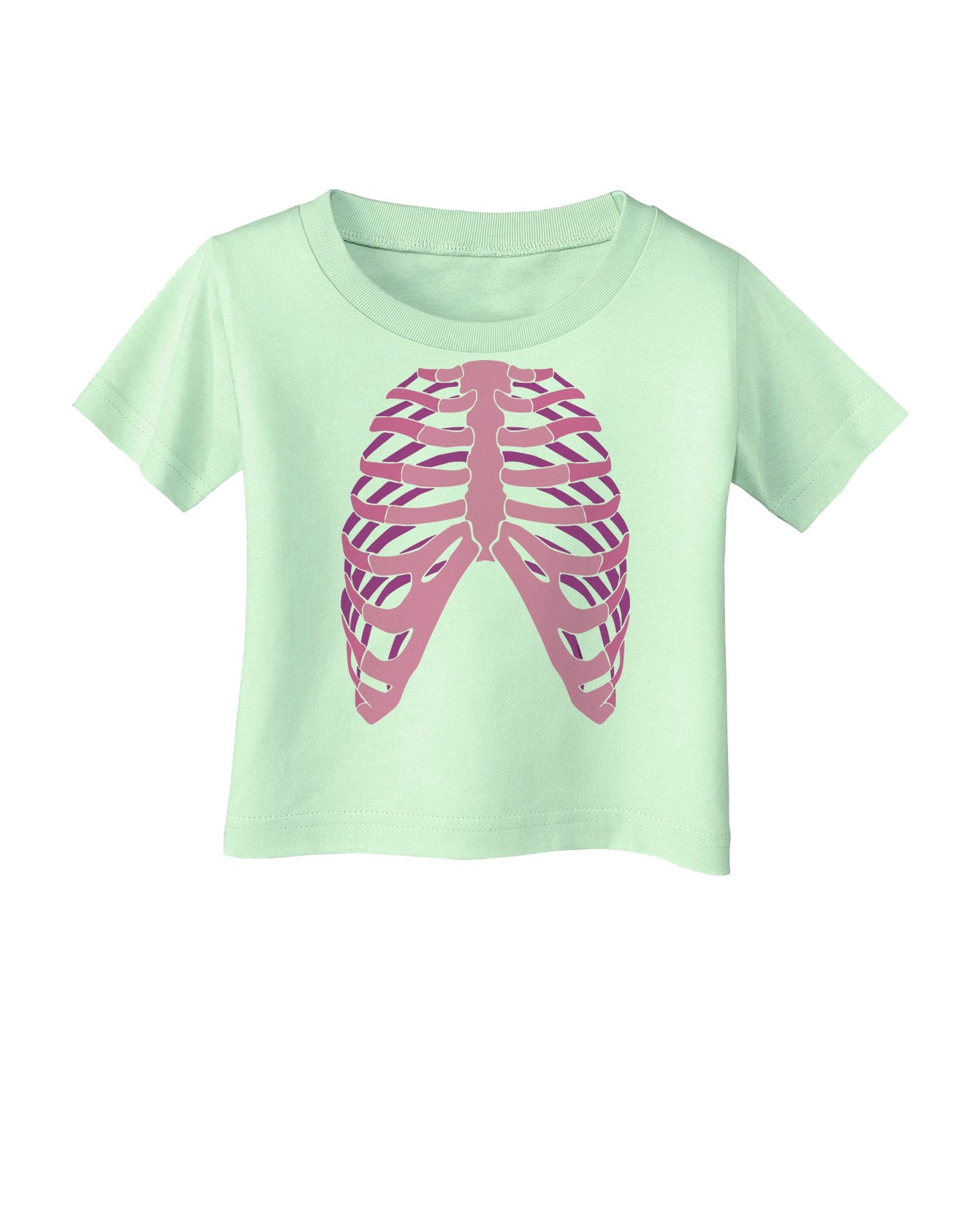 Human Pink Skeleton Bones Ribcage Infant T-Shirt-Infant T-Shirt-TooLoud-Light-Green-06-Months-Davson Sales