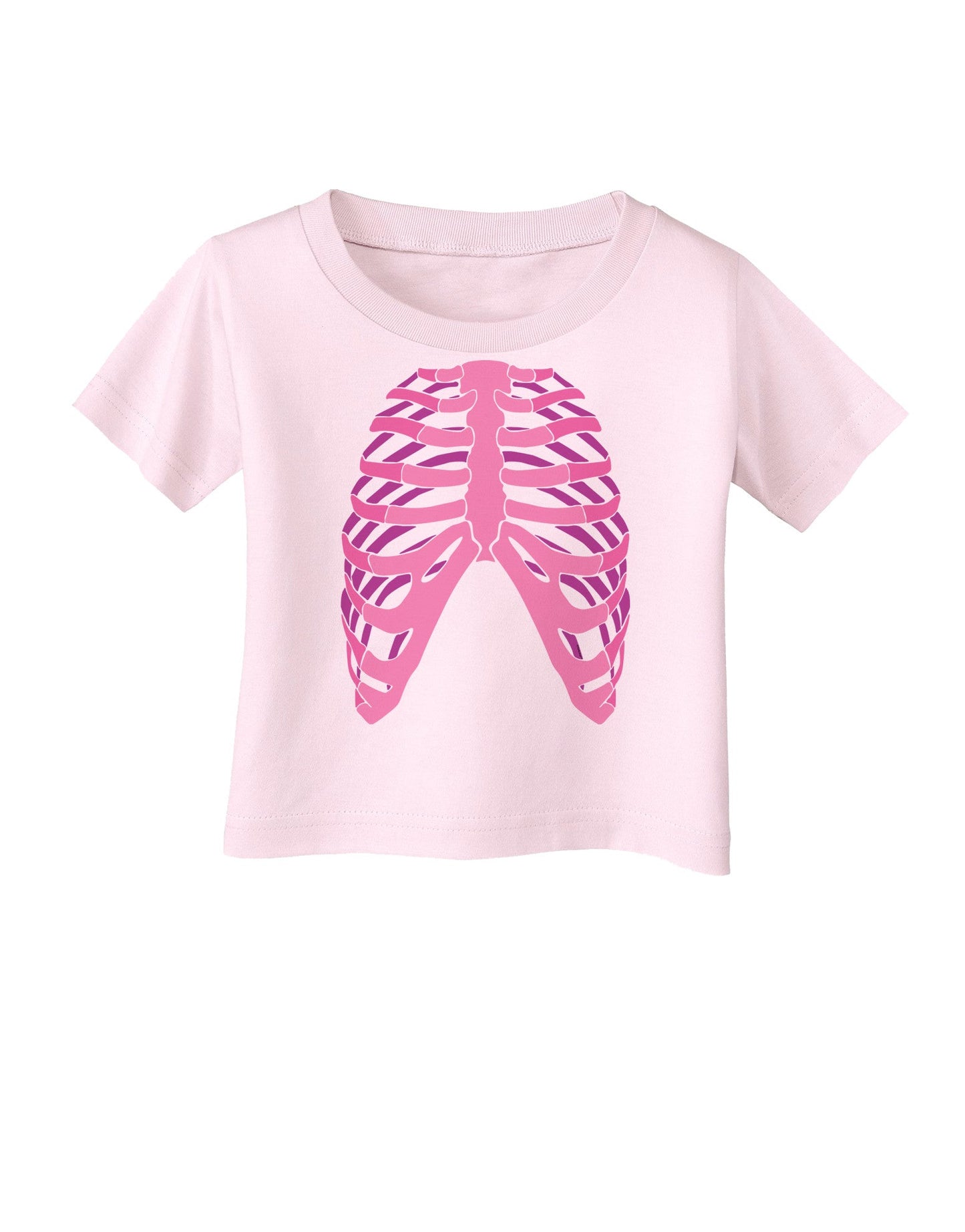 Human Pink Skeleton Bones Ribcage Infant T-Shirt-Infant T-Shirt-TooLoud-Light-Pink-06-Months-Davson Sales