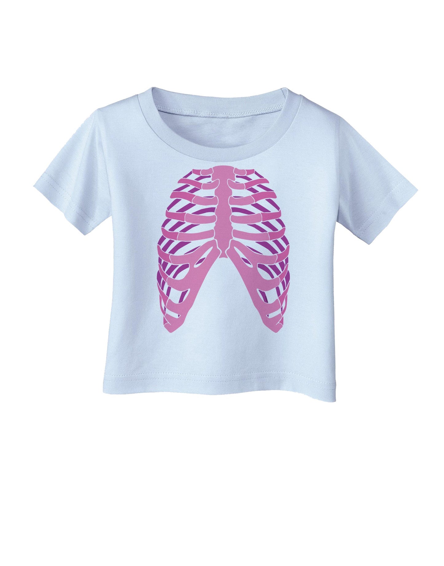 Human Pink Skeleton Bones Ribcage Infant T-Shirt-Infant T-Shirt-TooLoud-Light-Blue-06-Months-Davson Sales