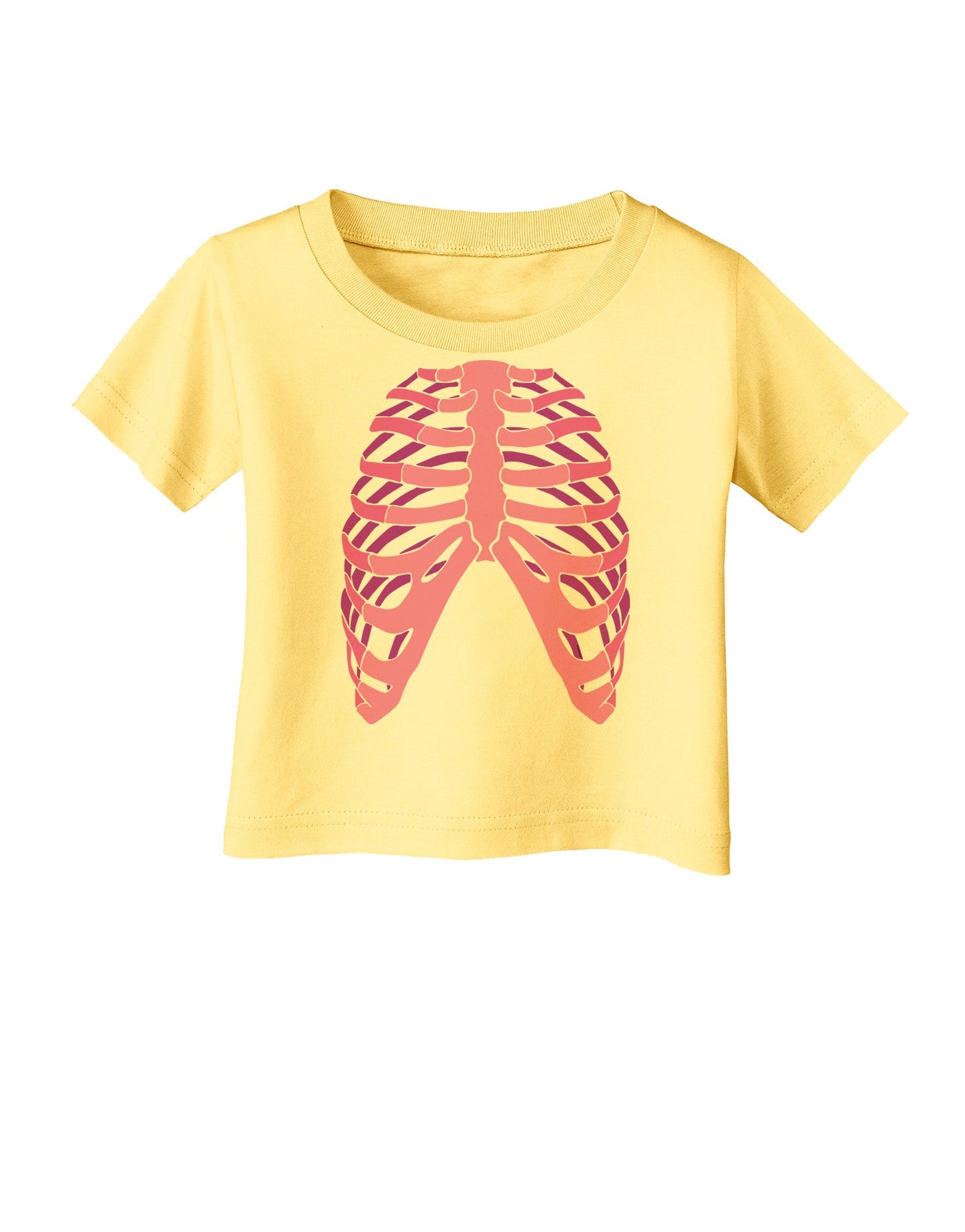 Human Pink Skeleton Bones Ribcage Infant T-Shirt-Infant T-Shirt-TooLoud-Daffodil-Yellow-06-Months-Davson Sales