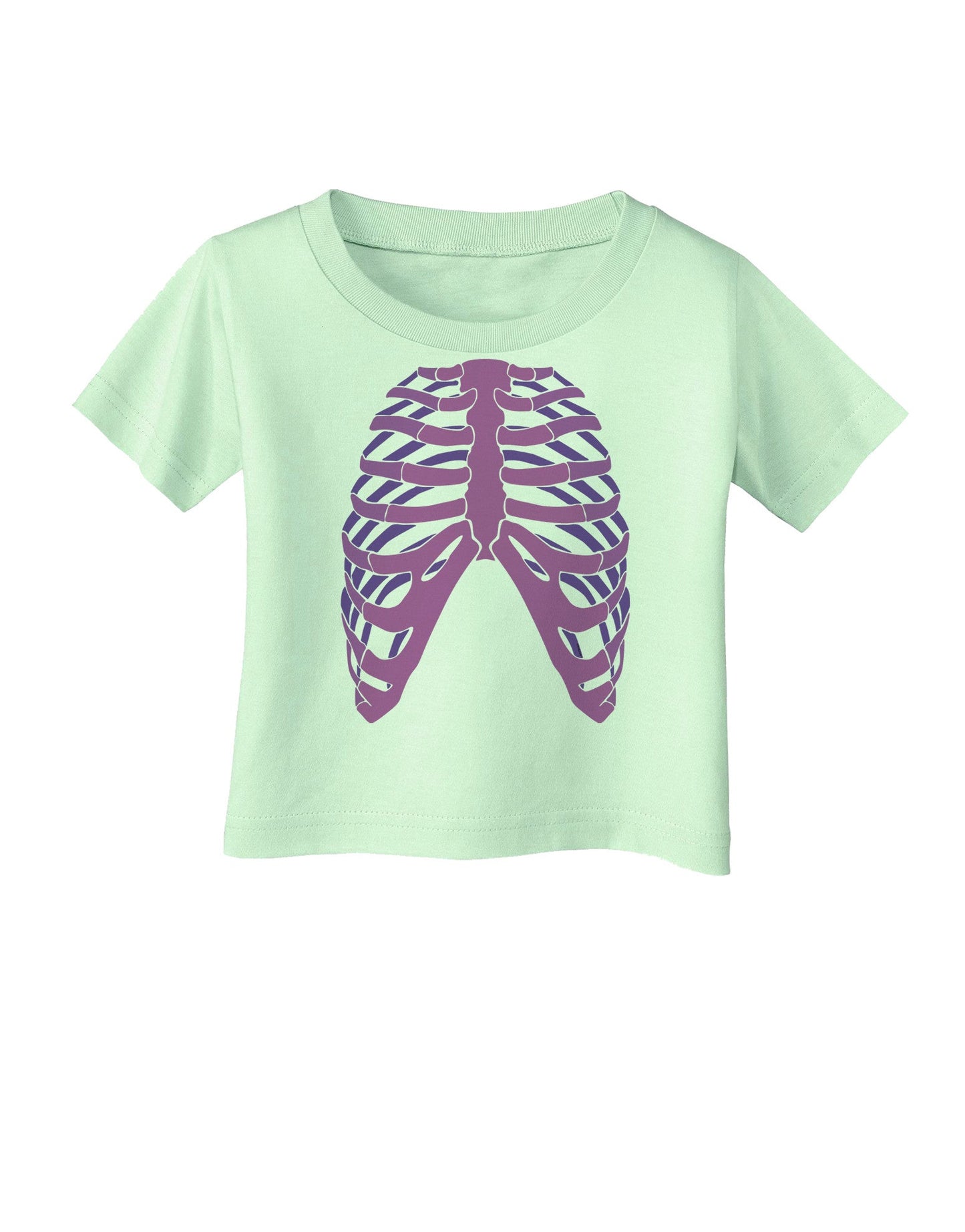Human Purple Skeleton Bones Ribcage Infant T-Shirt-Infant T-Shirt-TooLoud-Light-Green-06-Months-Davson Sales