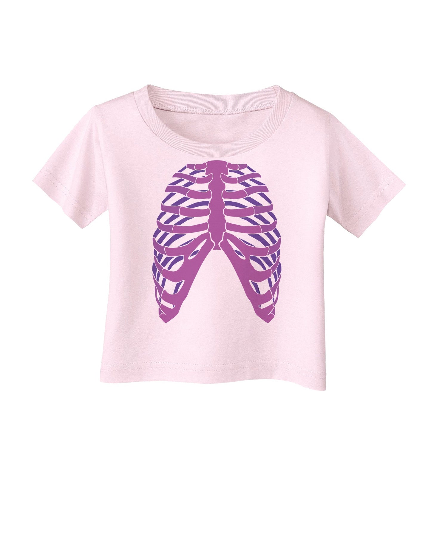 Human Purple Skeleton Bones Ribcage Infant T-Shirt-Infant T-Shirt-TooLoud-Light-Pink-06-Months-Davson Sales