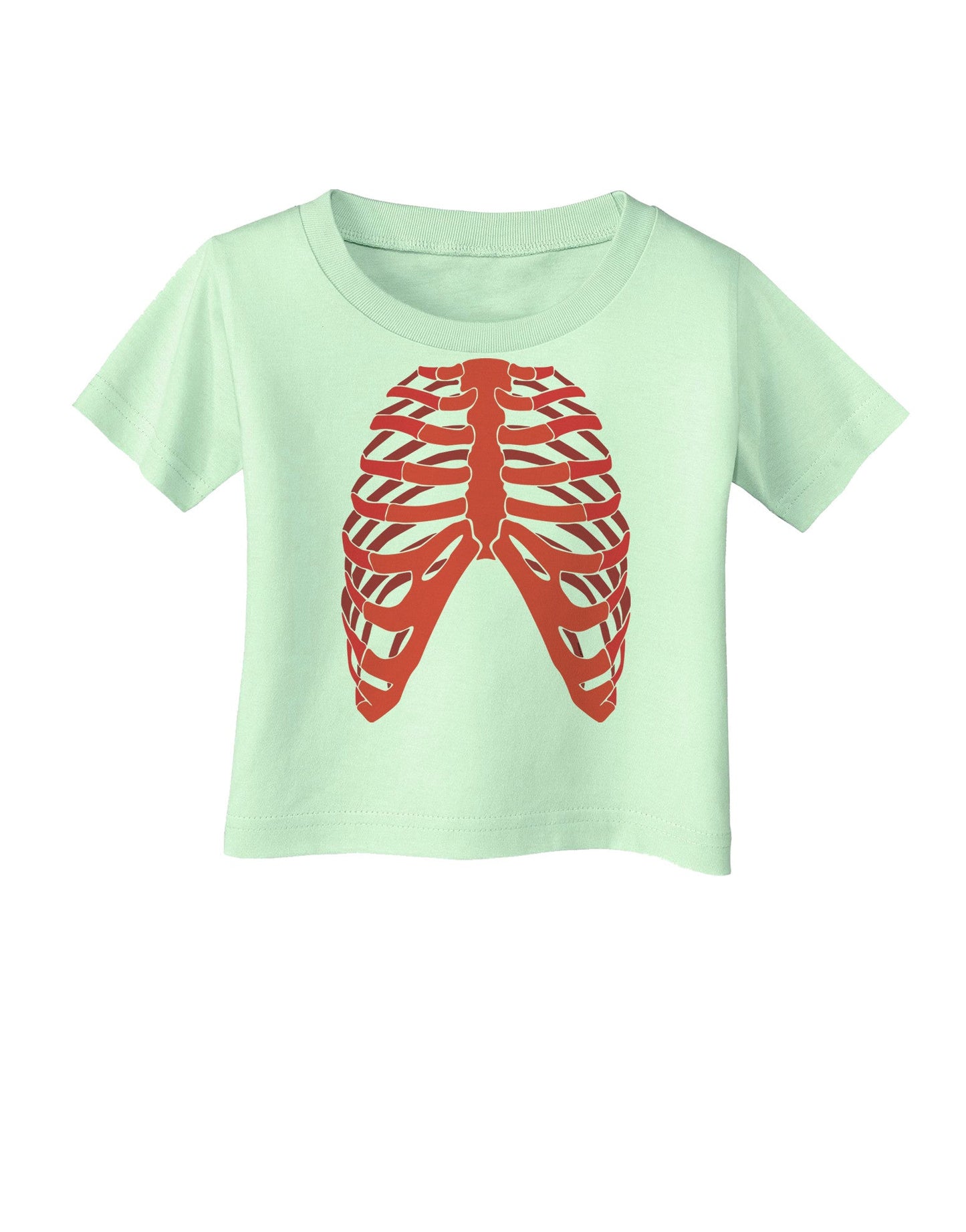 Human Red Skeleton Bones Ribcage Infant T-Shirt-Infant T-Shirt-TooLoud-Light-Green-06-Months-Davson Sales