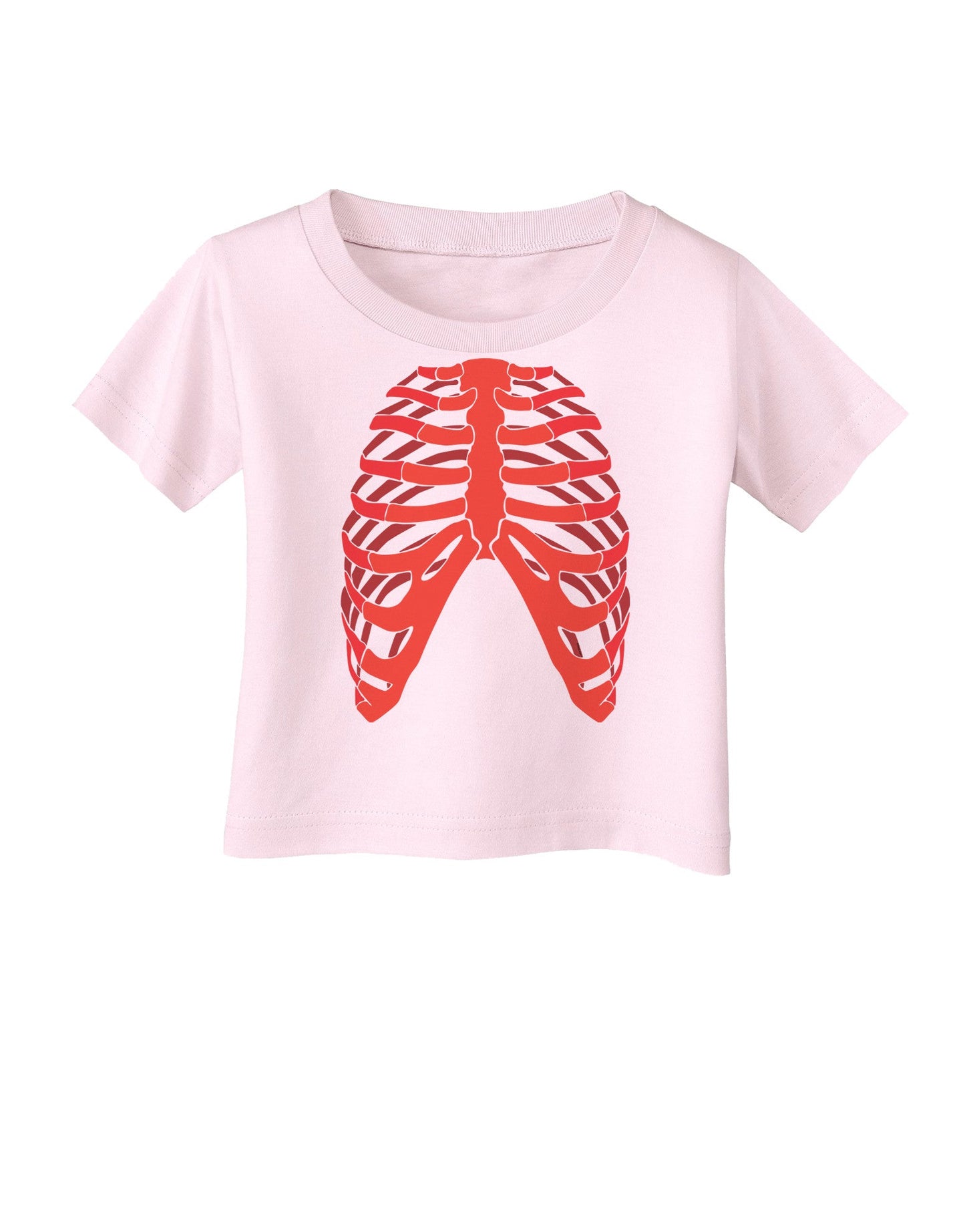Human Red Skeleton Bones Ribcage Infant T-Shirt-Infant T-Shirt-TooLoud-Light-Pink-06-Months-Davson Sales
