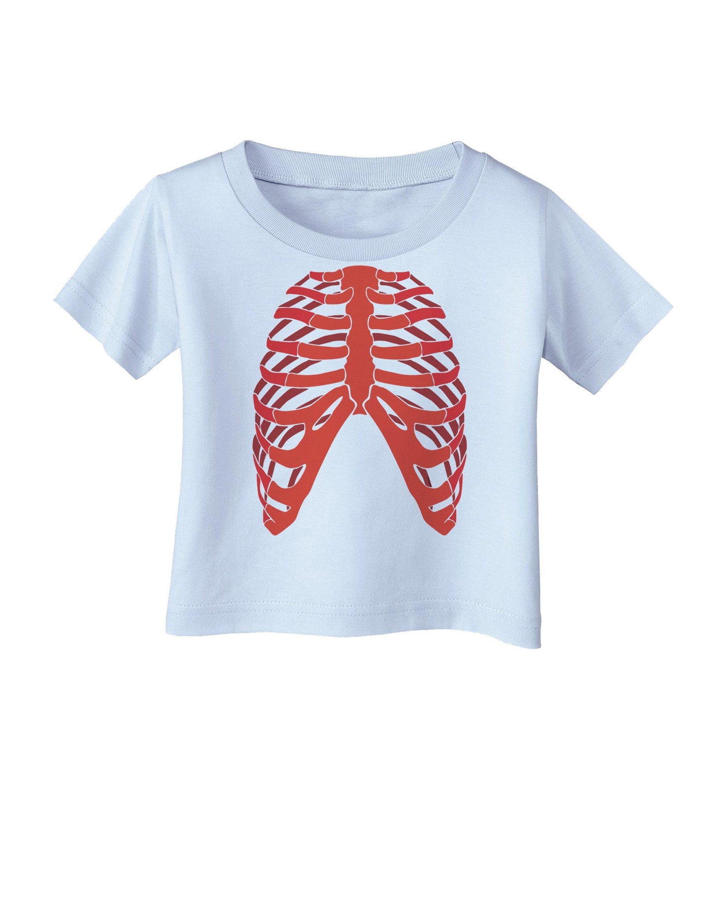 Human Red Skeleton Bones Ribcage Infant T-Shirt-Infant T-Shirt-TooLoud-Light-Blue-06-Months-Davson Sales