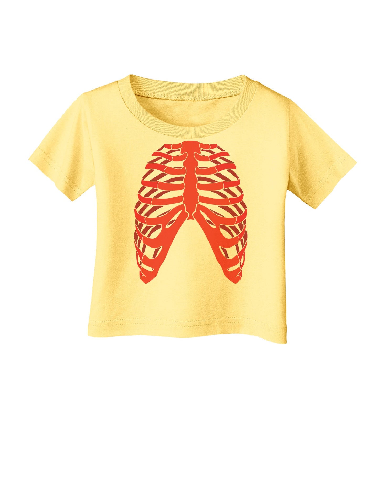 Human Red Skeleton Bones Ribcage Infant T-Shirt-Infant T-Shirt-TooLoud-Daffodil-Yellow-06-Months-Davson Sales