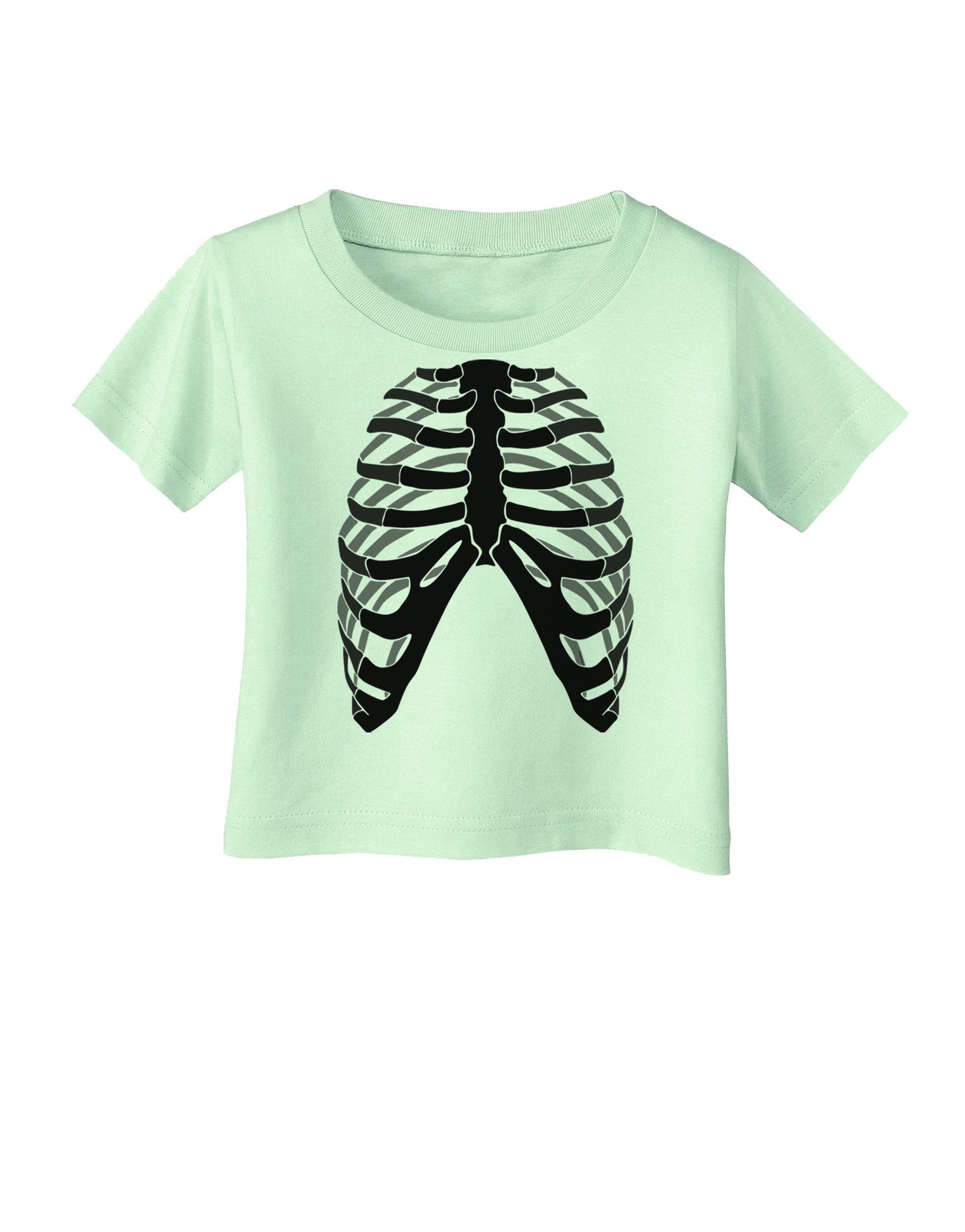 Human Skeleton Bones Ribcage Inverted Infant T-Shirt-Infant T-Shirt-TooLoud-Light-Green-06-Months-Davson Sales