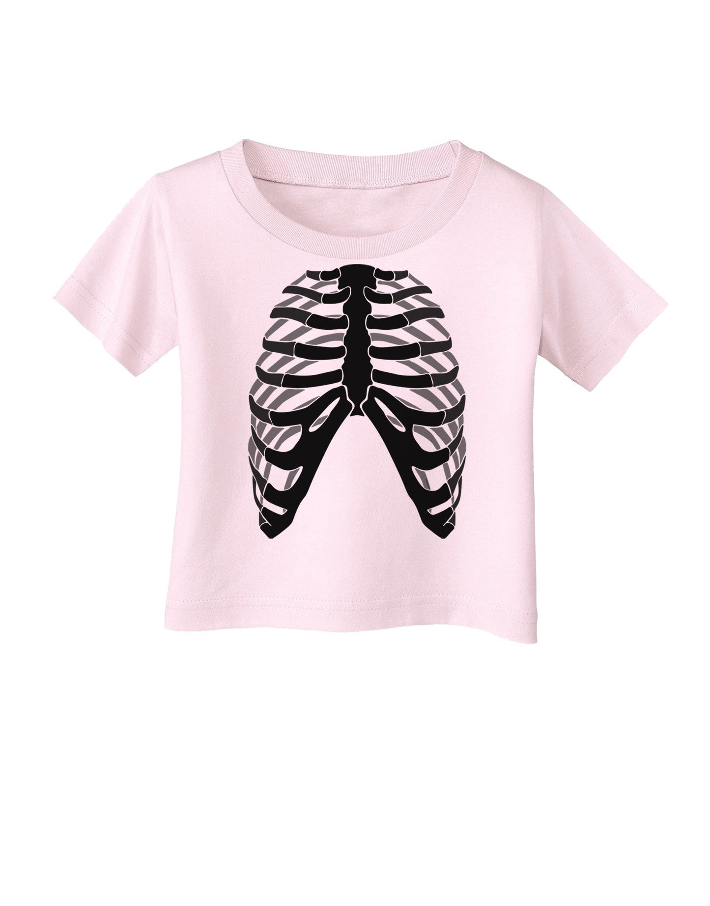 Human Skeleton Bones Ribcage Inverted Infant T-Shirt-Infant T-Shirt-TooLoud-Light-Pink-06-Months-Davson Sales