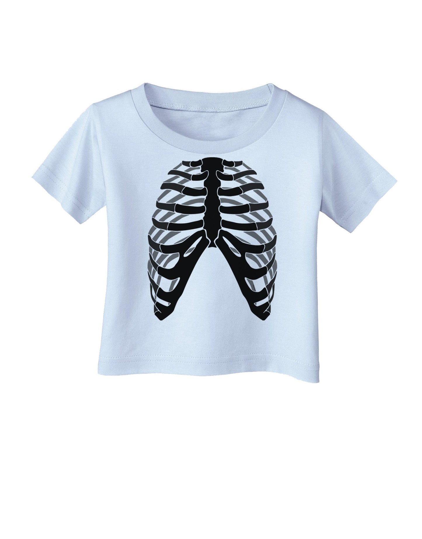 Human Skeleton Bones Ribcage Inverted Infant T-Shirt-Infant T-Shirt-TooLoud-Light-Blue-06-Months-Davson Sales
