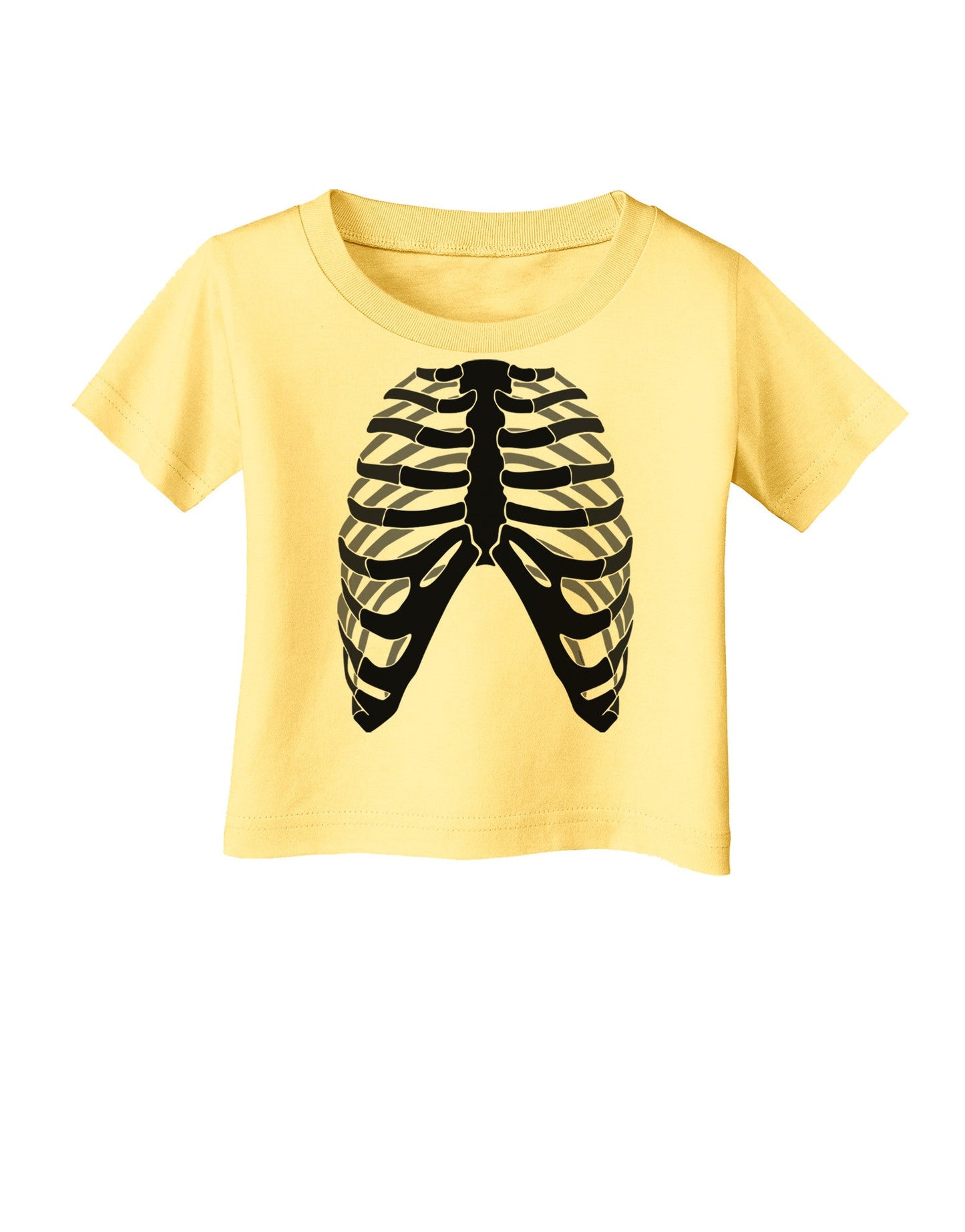Human Skeleton Bones Ribcage Inverted Infant T-Shirt-Infant T-Shirt-TooLoud-Daffodil-Yellow-06-Months-Davson Sales