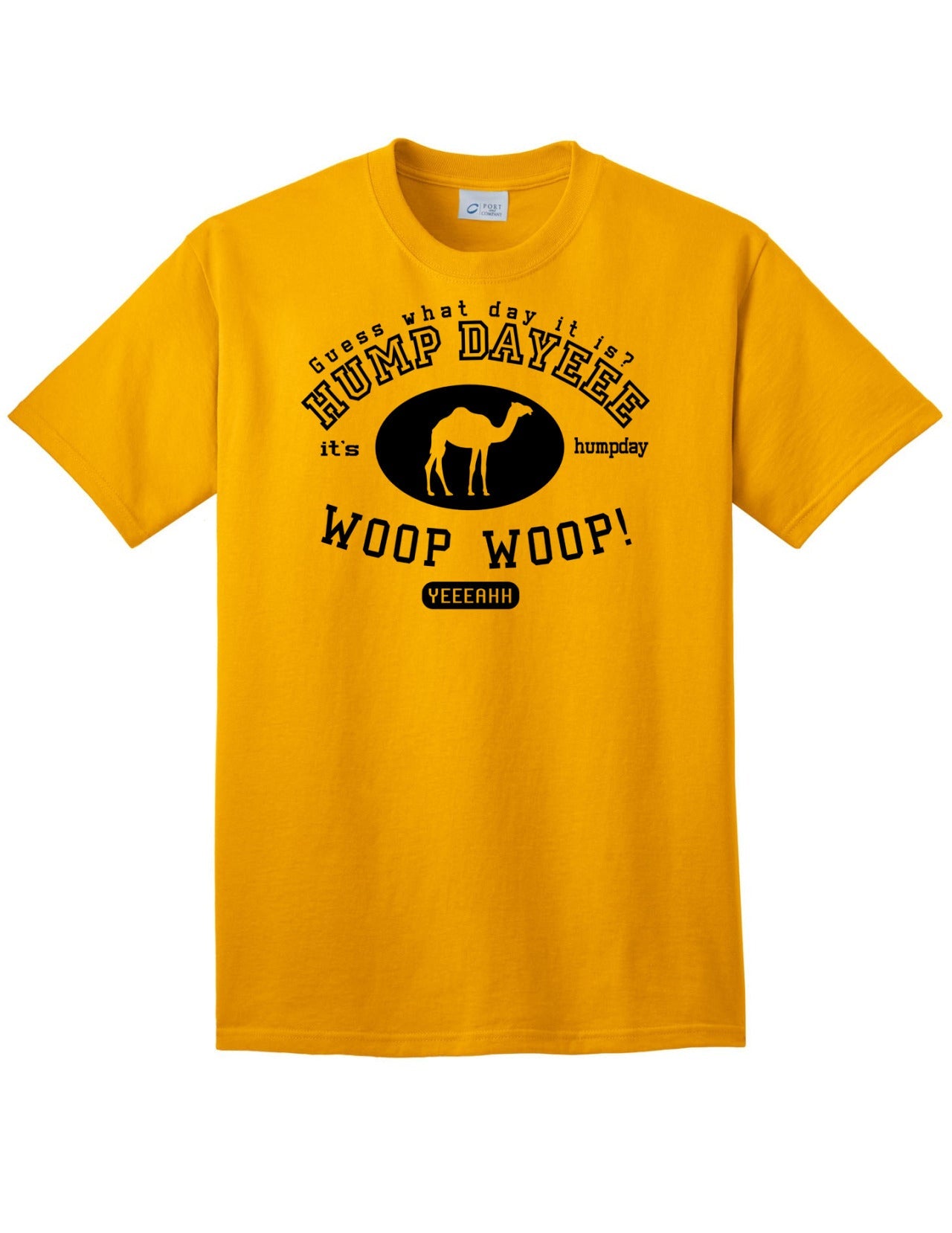 Hump Day T-shirt Camel Guess What Day It Is? Mens Tshirt-unisex t-shirt-TooLoud-GOLD-SMALL-Davson Sales