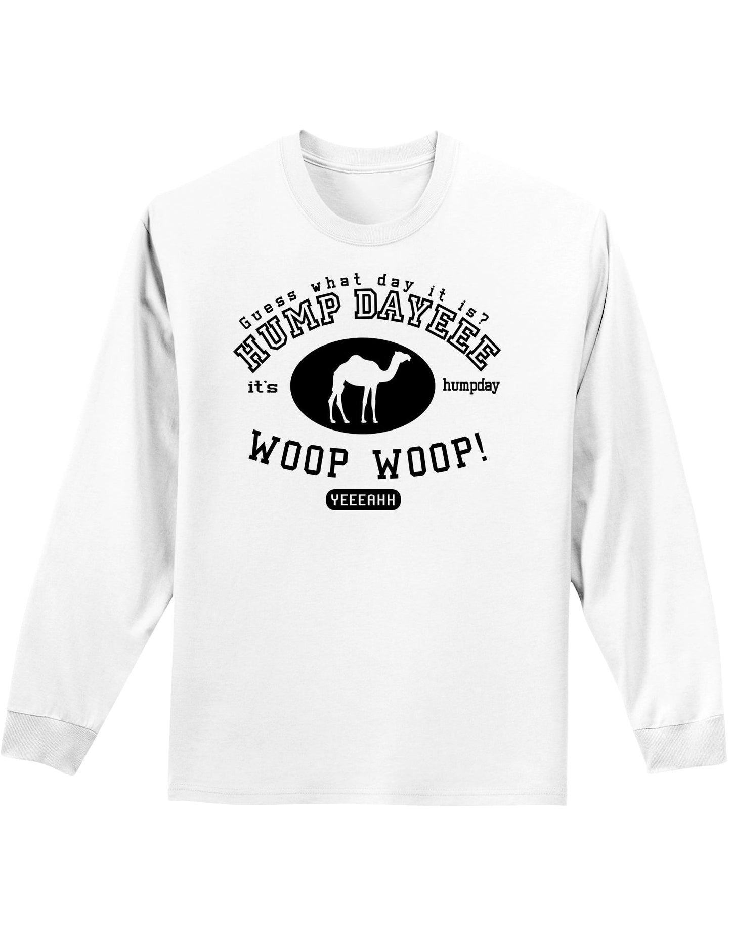 Hump Day T-shirt Camel Guess What Day It Is? Mens/ Womens Long Sleeve Shirt-Long Sleeve Shirt-TooLoud-Ash-Grey-Small-Davson Sales