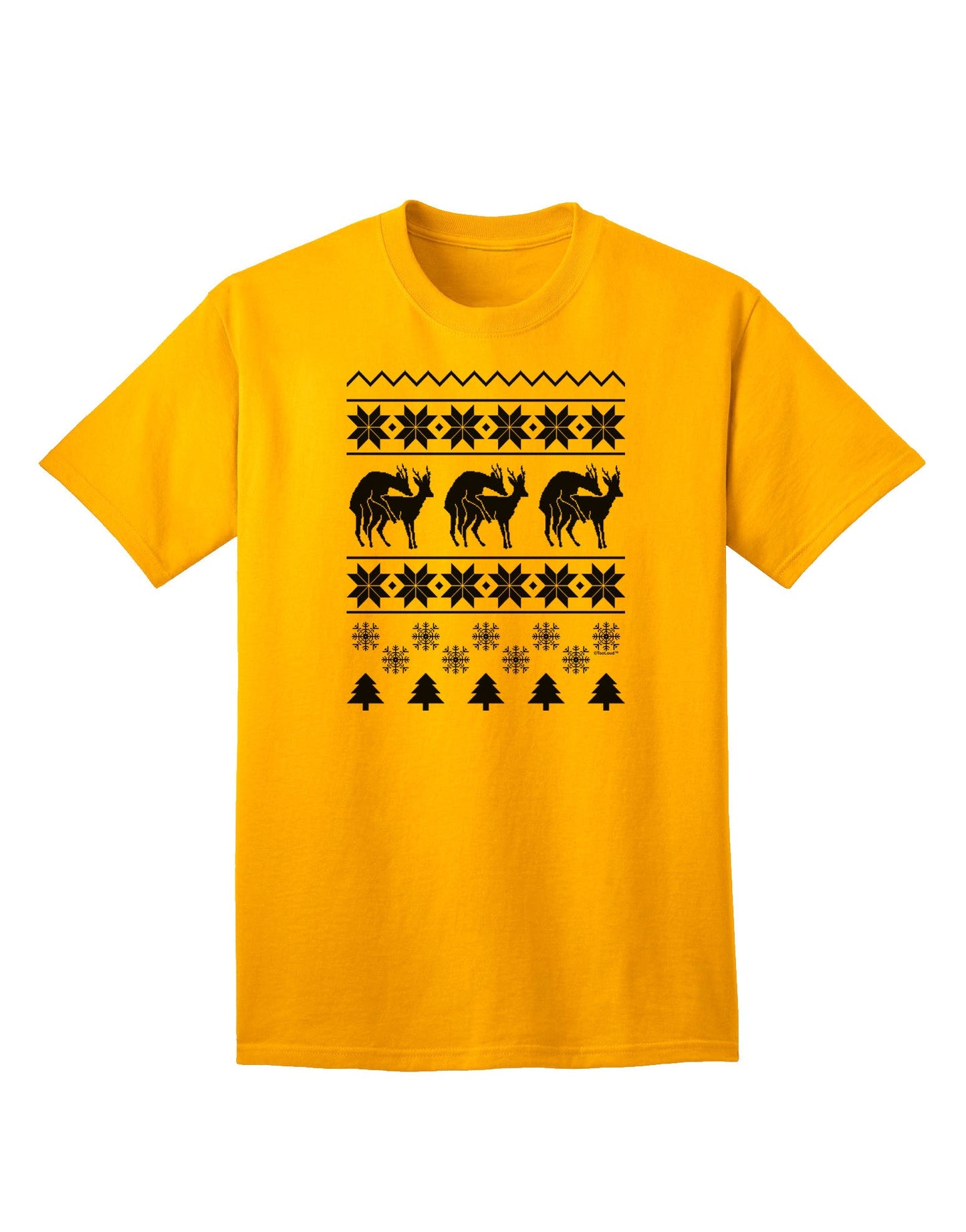 Humping Gay Reindeer Adult T-Shirt-unisex t-shirt-TooLoud-Gold-Small-Davson Sales