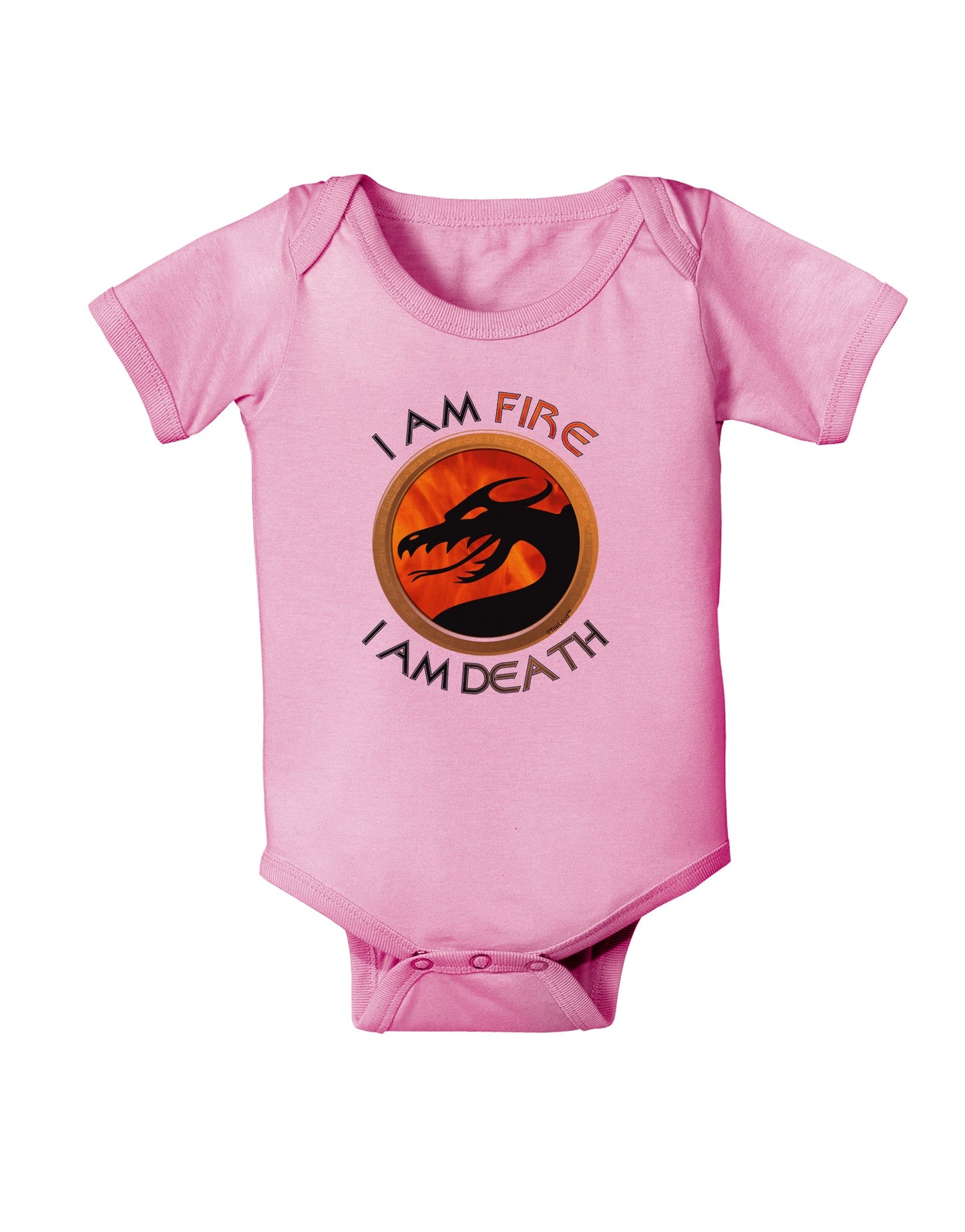 I Am Fire I Am Death Baby Romper Bodysuit by TooLoud-Baby Romper-TooLoud-Pink-06-Months-Davson Sales