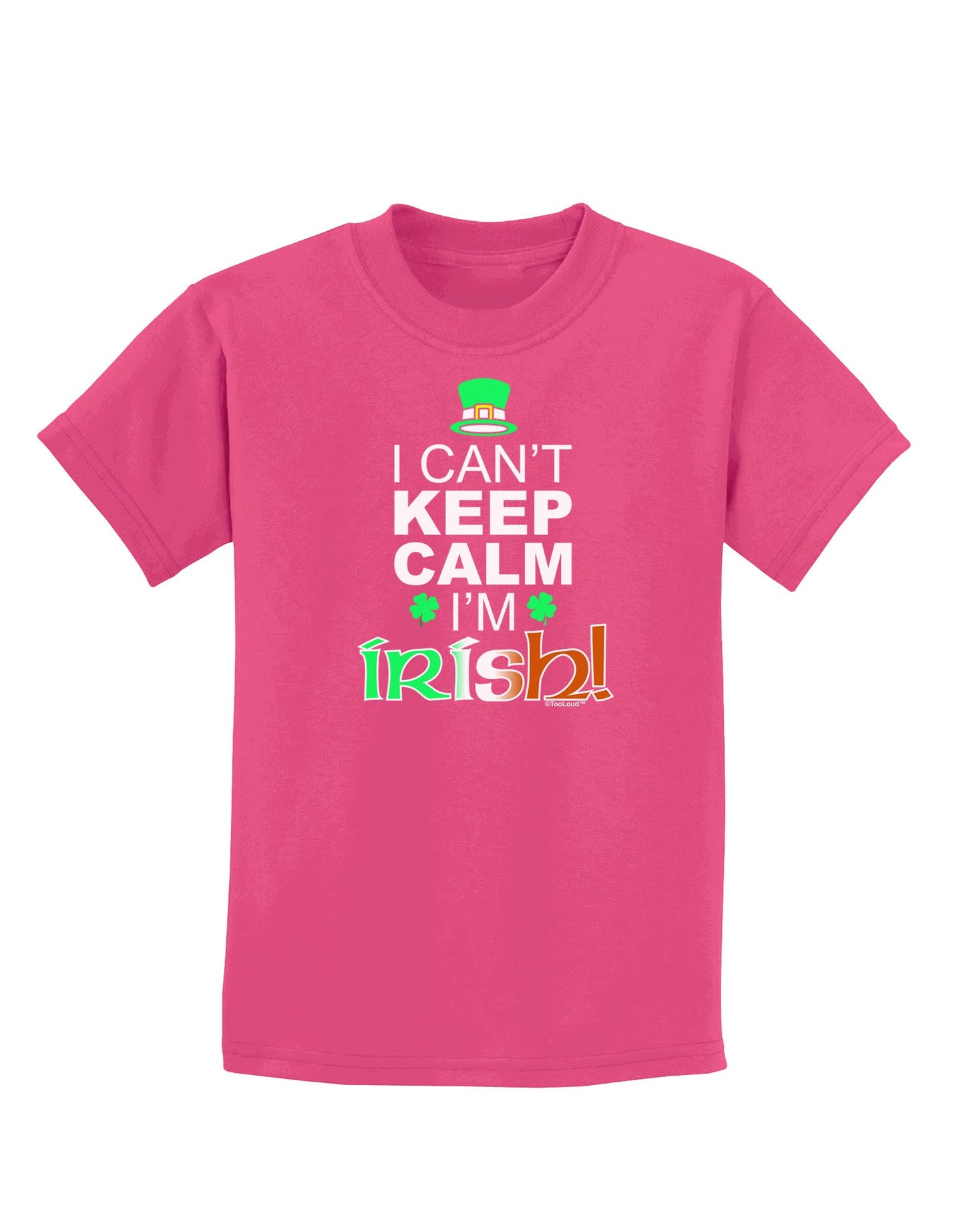 I Can't Keep Calm I'm Irish Childrens Dark T-Shirt-Childrens T-Shirt-TooLoud-Sangria-X-Small-Davson Sales