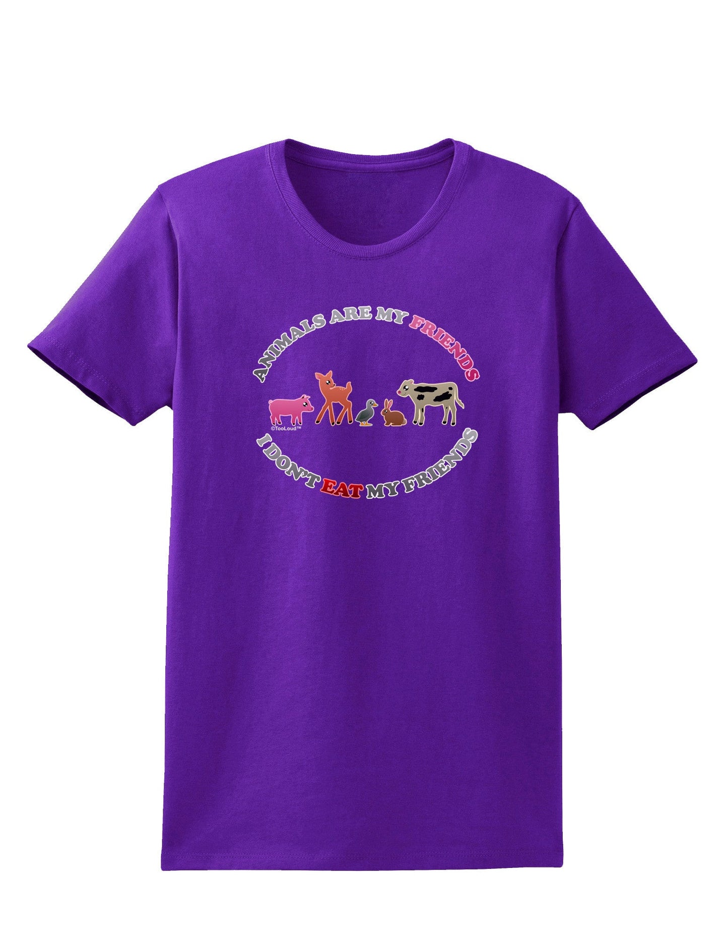 I Don't Eat My Friends Womens Dark T-Shirt-Womens T-Shirt-TooLoud-Purple-X-Small-Davson Sales