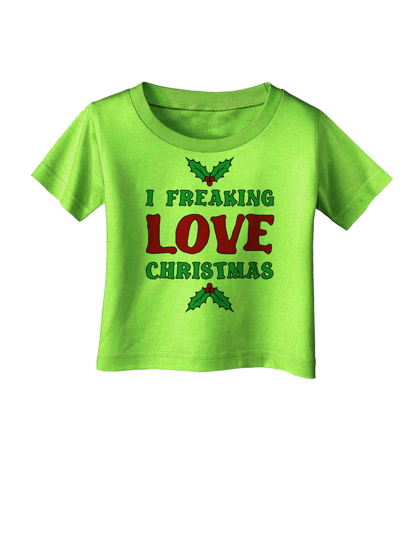 I F-ing Love Christmas Funny Infant T-Shirt-Infant T-Shirt-TooLoud-Lime-Green-06-Months-Davson Sales