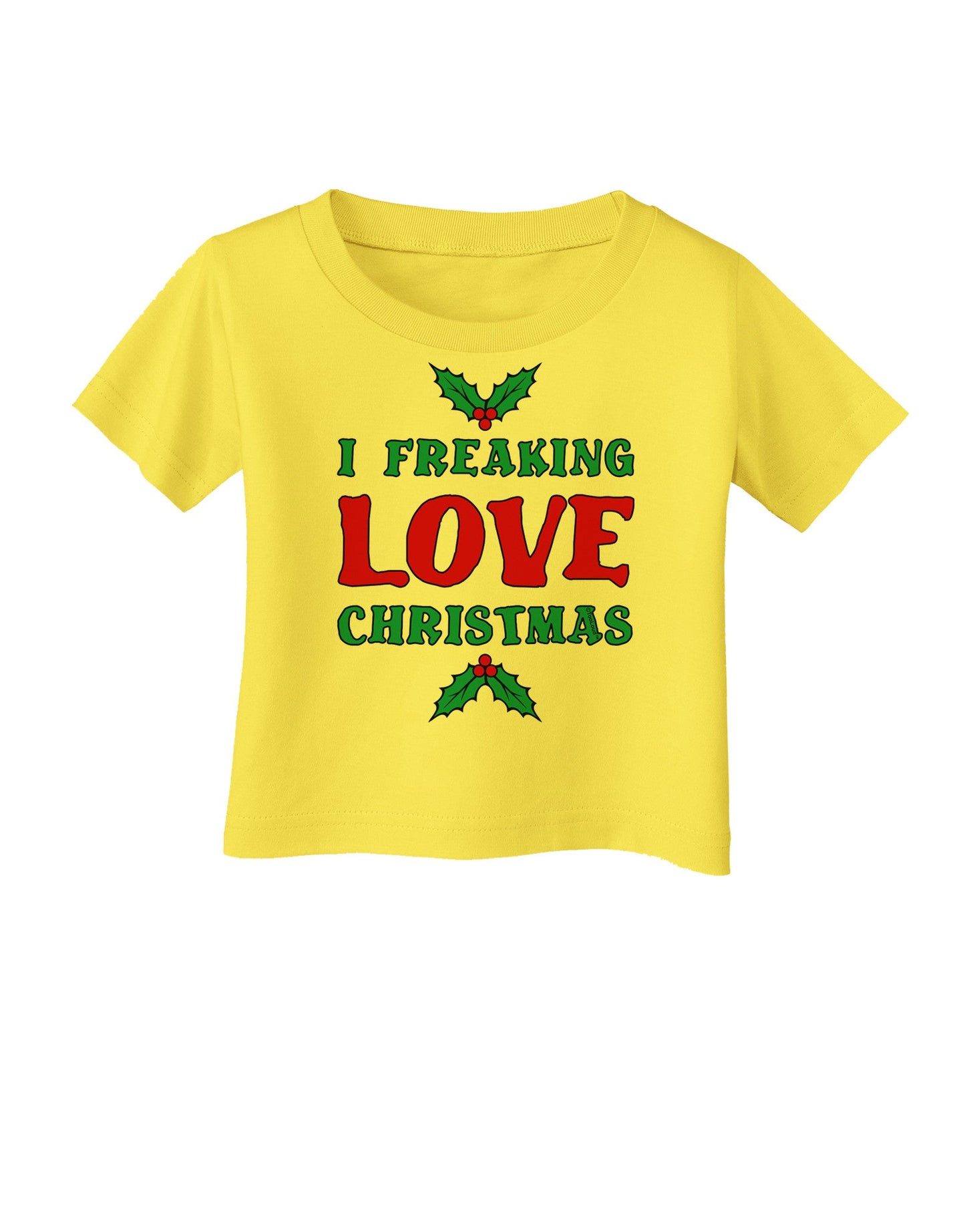 I F-ing Love Christmas Funny Infant T-Shirt-Infant T-Shirt-TooLoud-Yellow-06-Months-Davson Sales