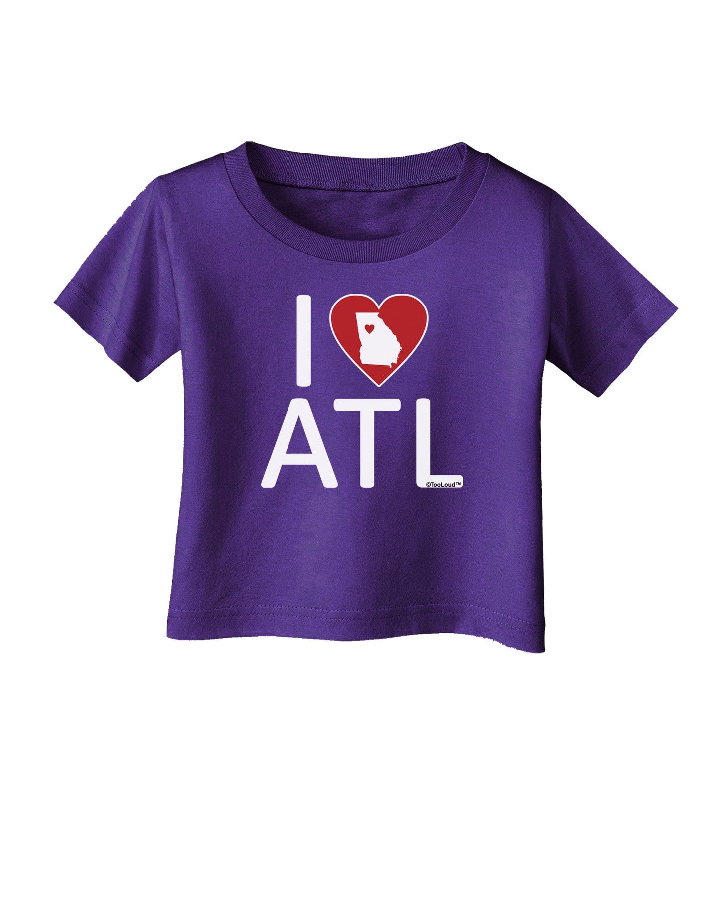 I Heart Atlanta Infant T-Shirt Dark-Infant T-Shirt-TooLoud-Purple-06-Months-Davson Sales